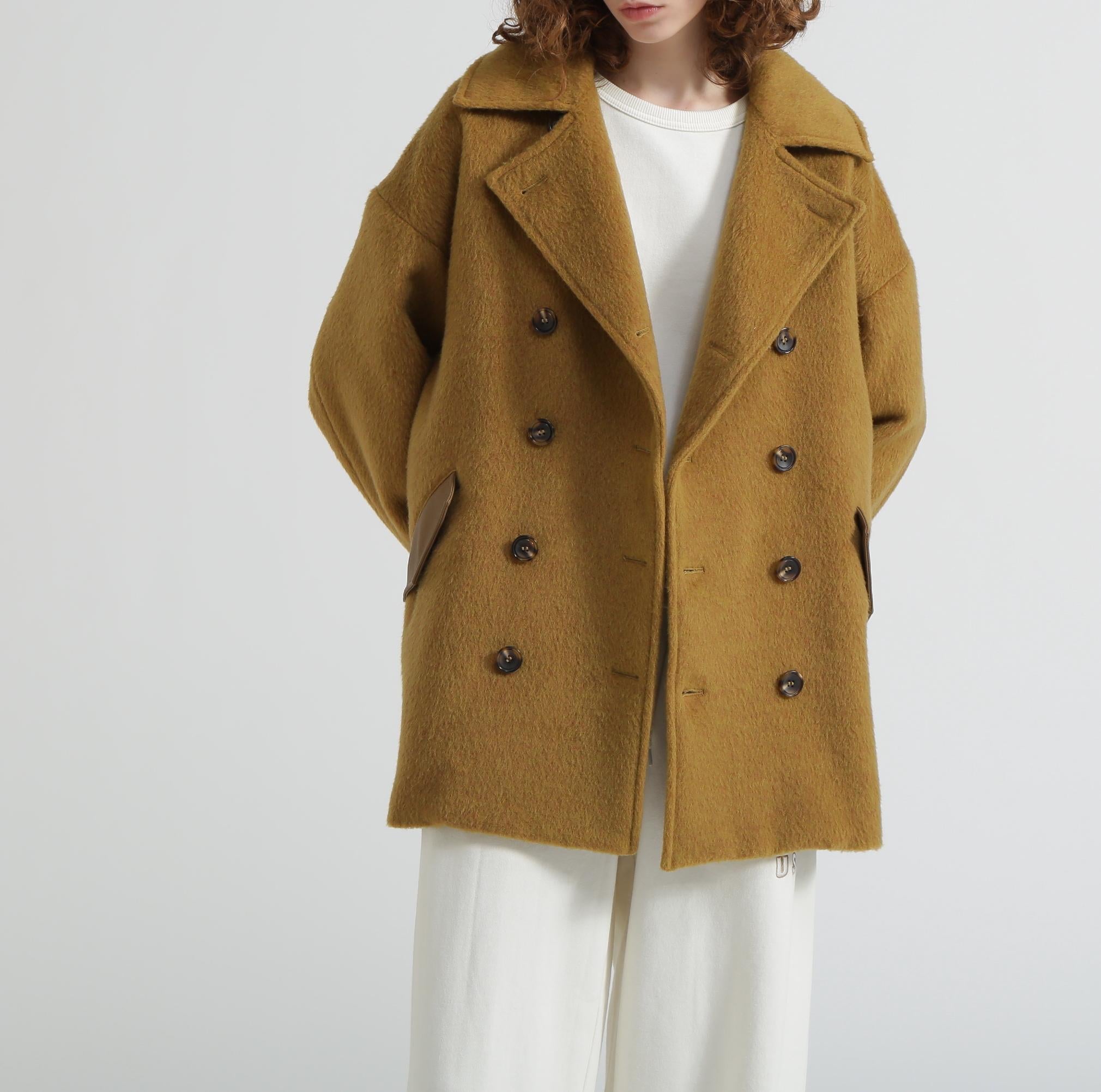 《直営店限定》SHAGGY PEA COAT/シャギーピーコート マスタード3