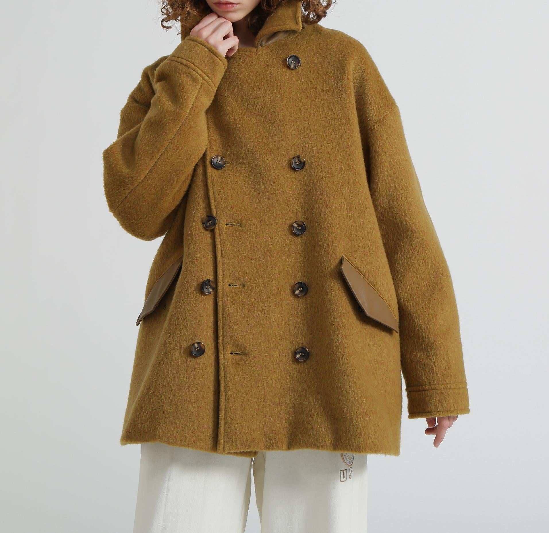 《直営店限定》SHAGGY PEA COAT/シャギーピーコート マスタード3