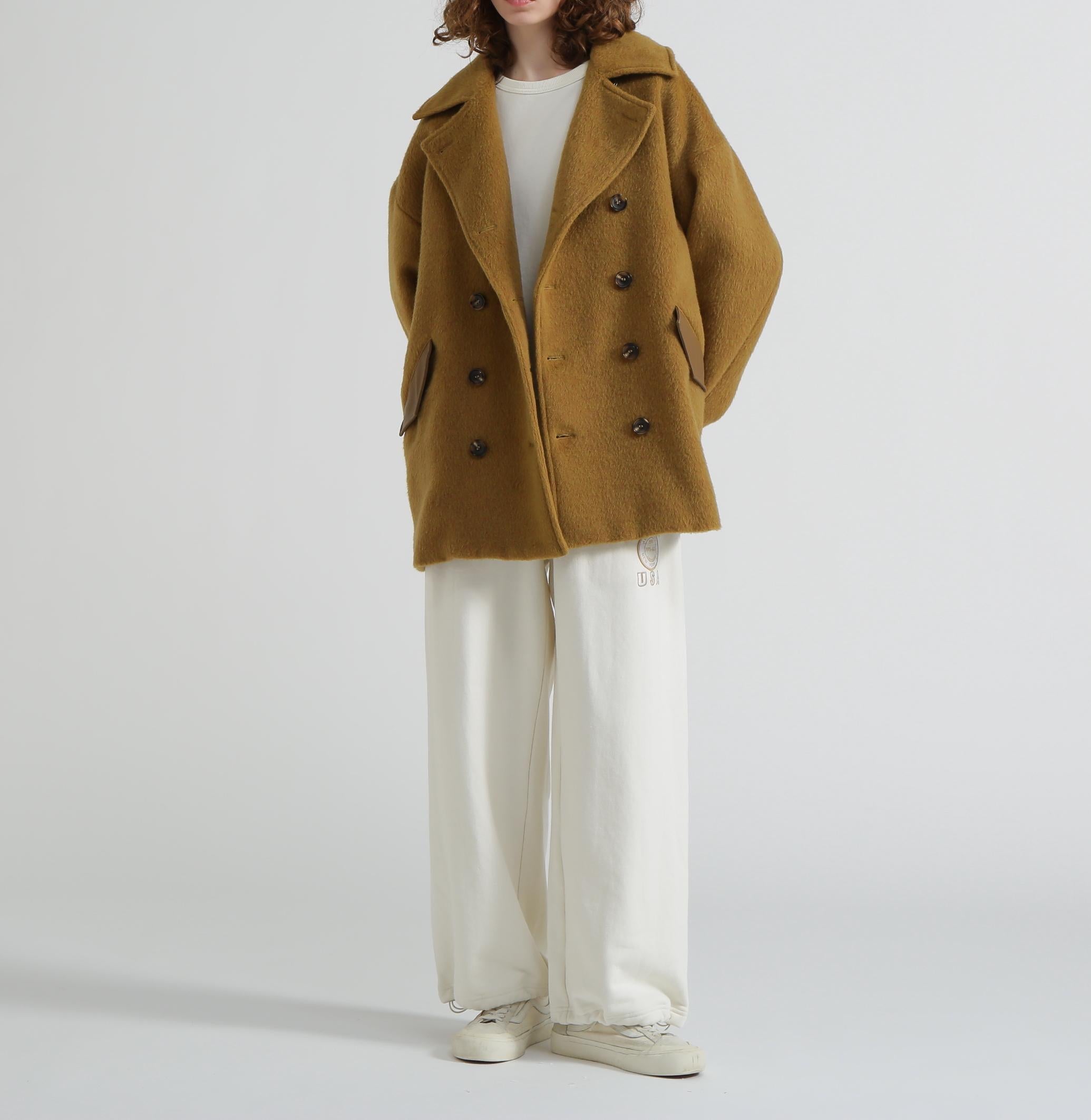 《直営店限定》SHAGGY PEA COAT/シャギーピーコート マスタード3