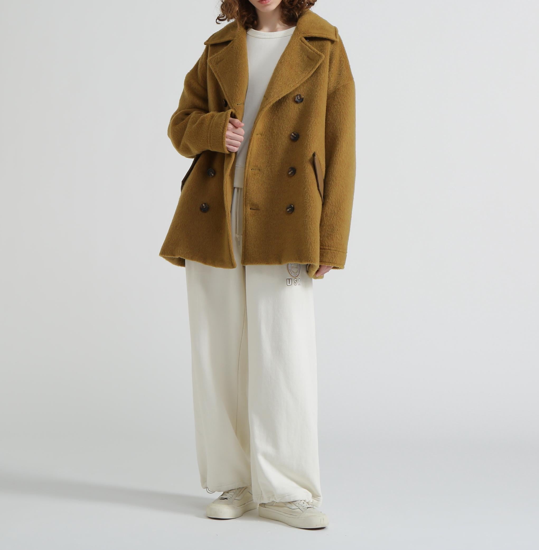 《直営店限定》SHAGGY PEA COAT/シャギーピーコート マスタード3
