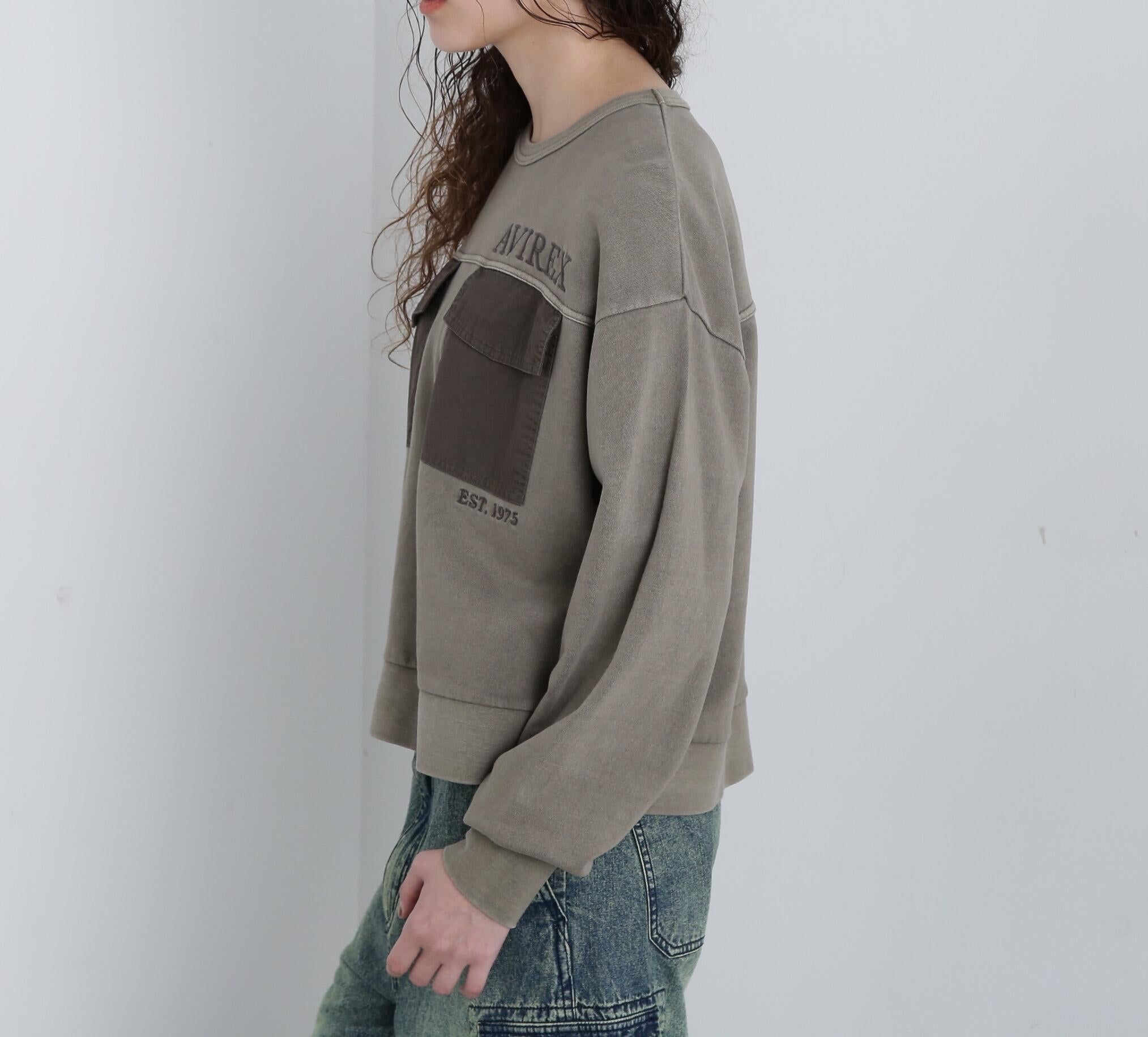 DOURLE POCKET SWEAT/ダブルポケットスウェット モカ