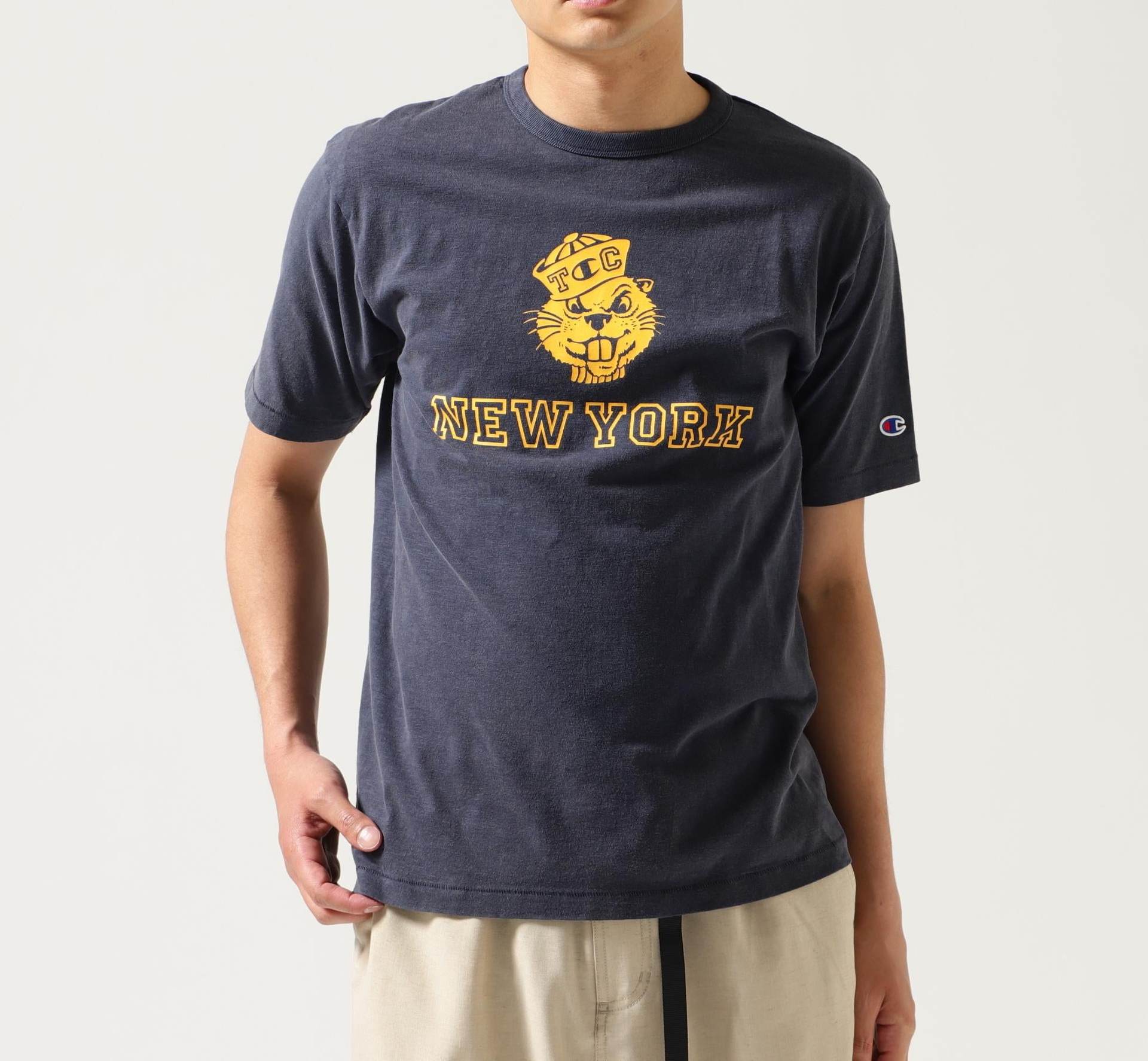 Champion/チャンピオン SHO>T SLEEVE T-SHI>T ネイビー