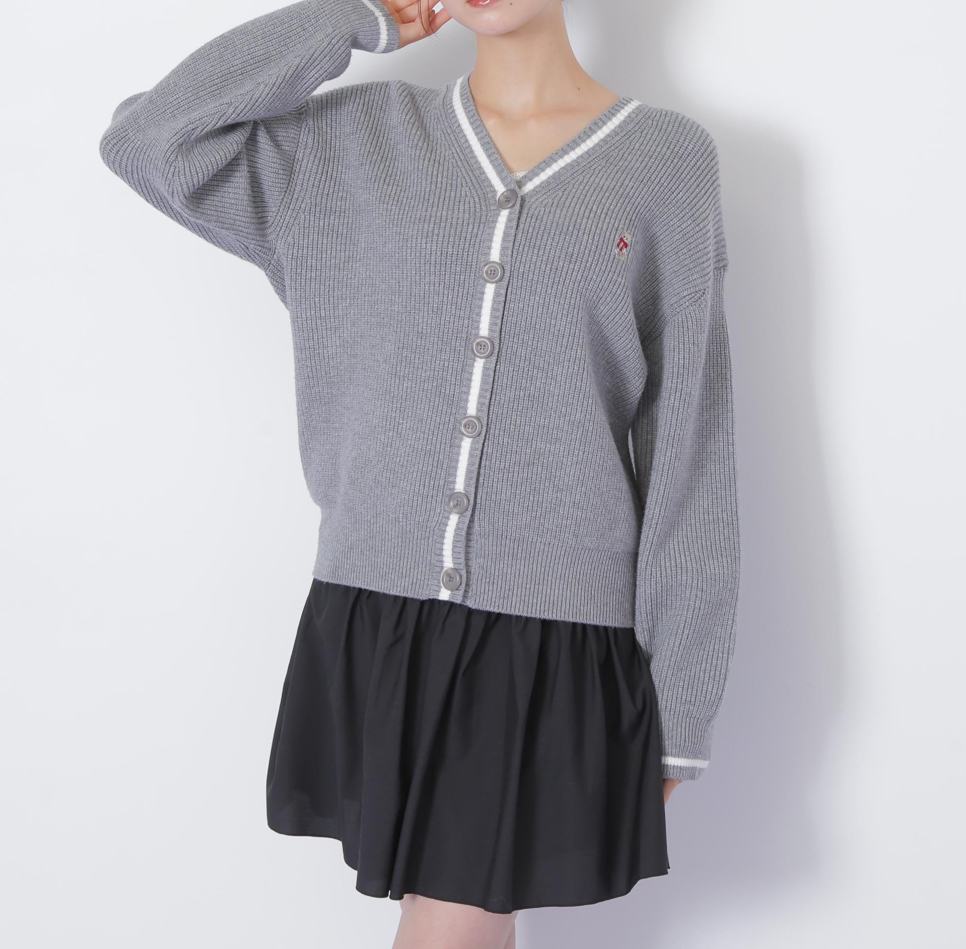 <BEARシリーズ>カーディガンセットアップ グレー