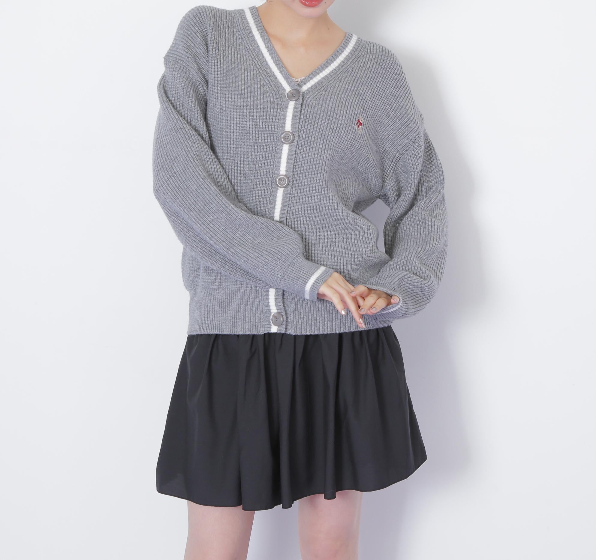 <BEARシリーズ>カーディガンセットアップ グレー