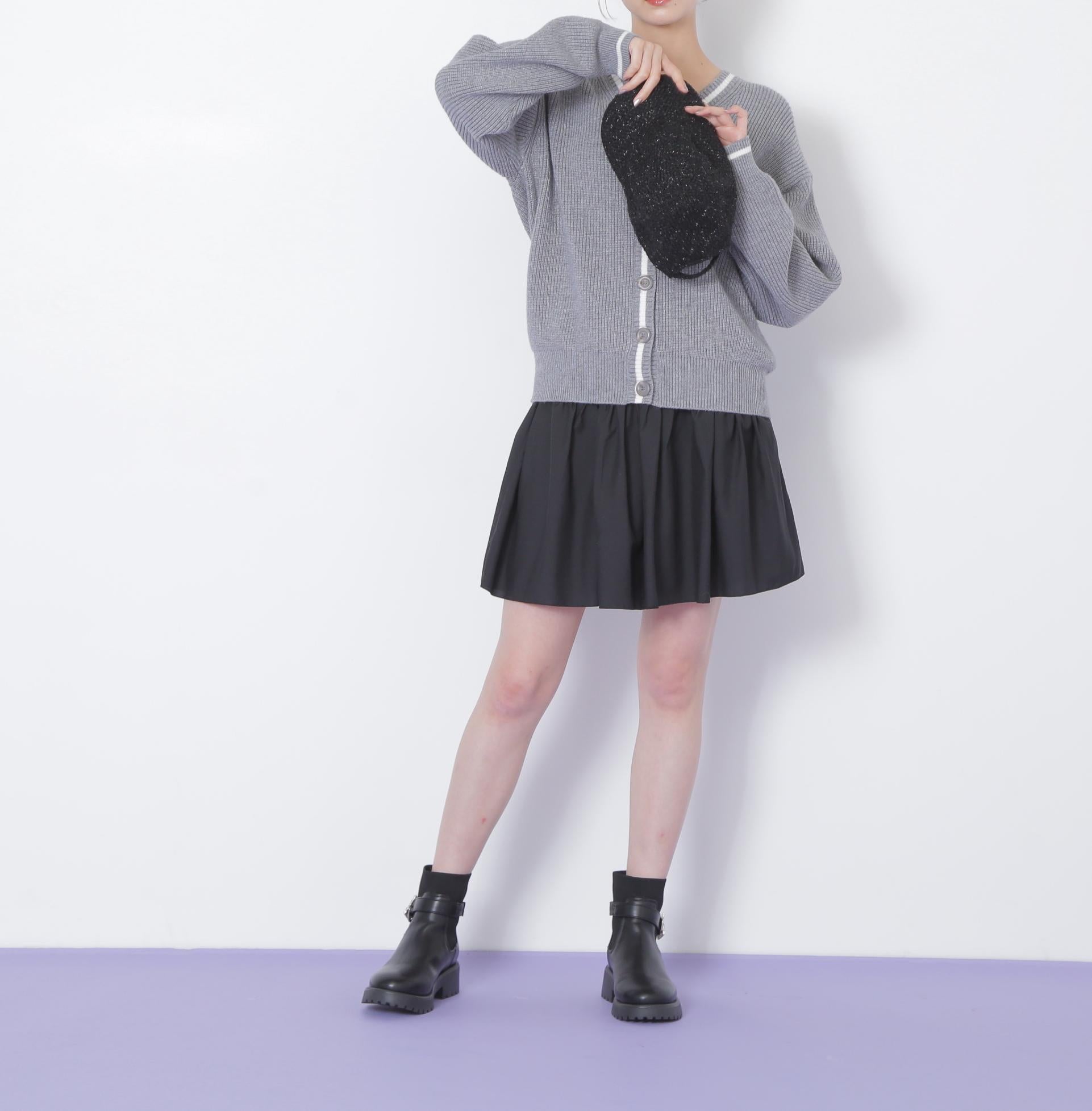 <BEARシリーズ>カーディガンセットアップ グレー