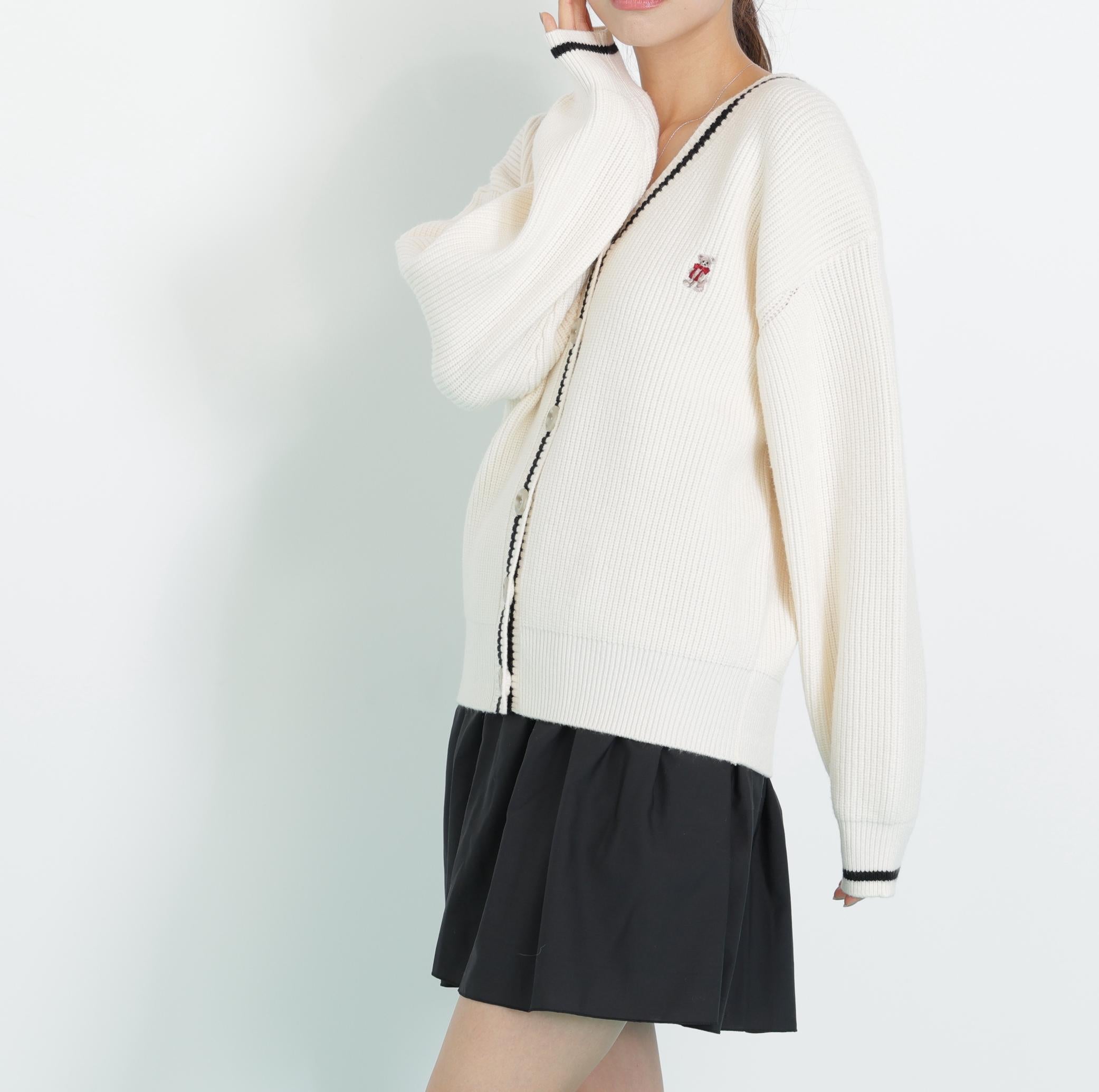 <BEARシリーズ>カーディガンセットアップ エクリュ