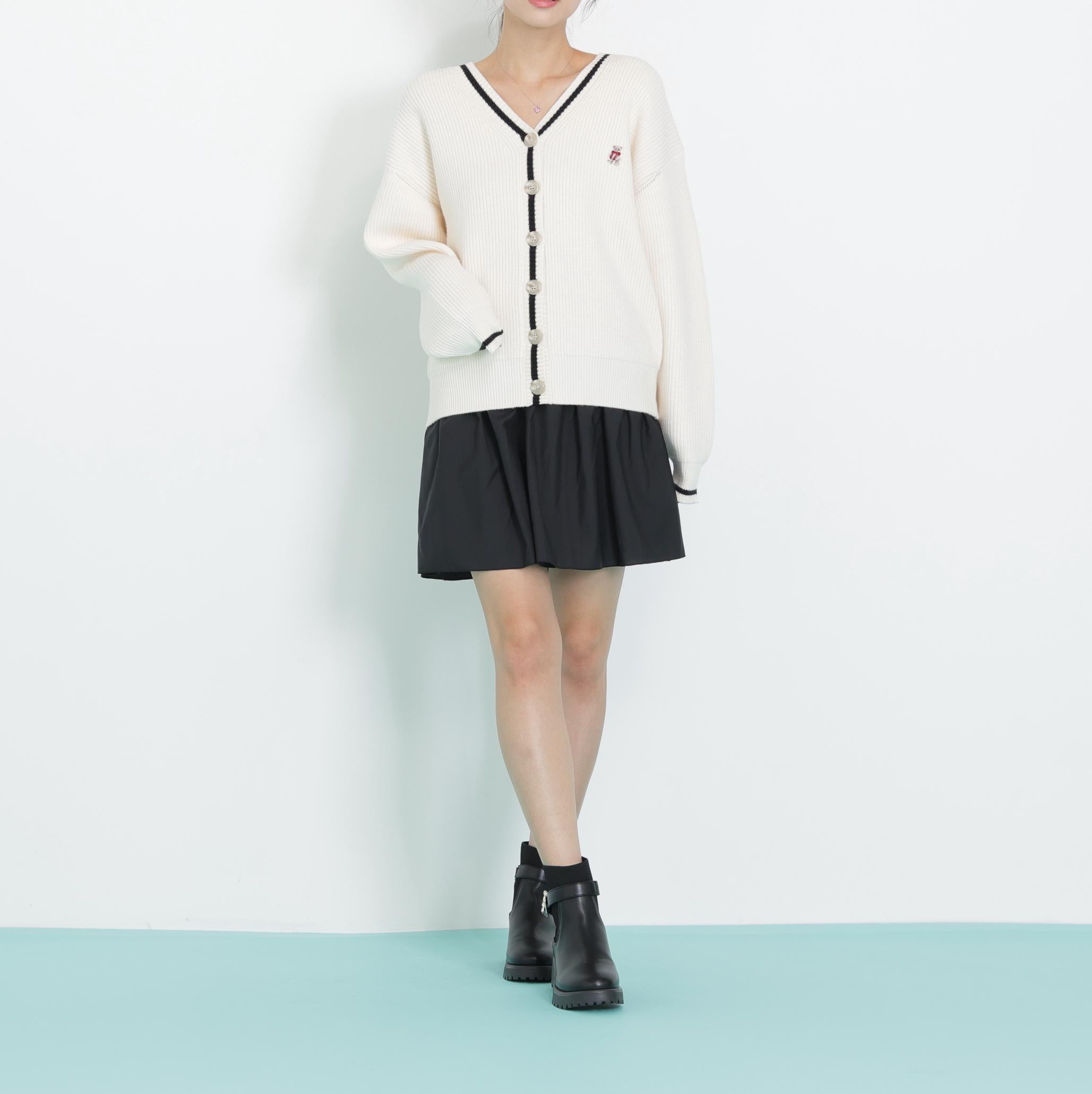 <BEARシリーズ>カーディガンセットアップ エクリュ