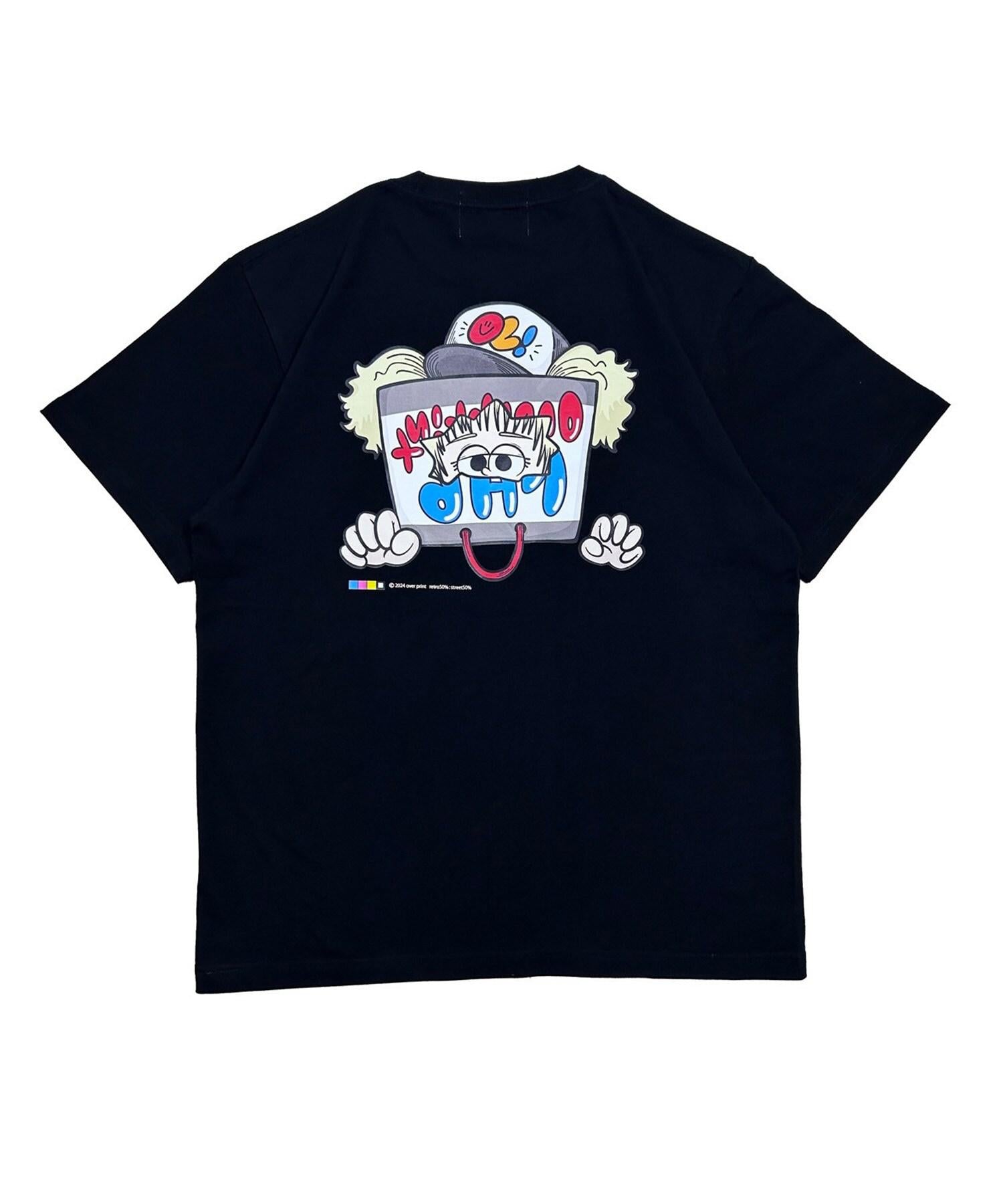 ovepint/オーバープリント/Shoppe Tee - ZE>O ZE>O HE>O ブラック