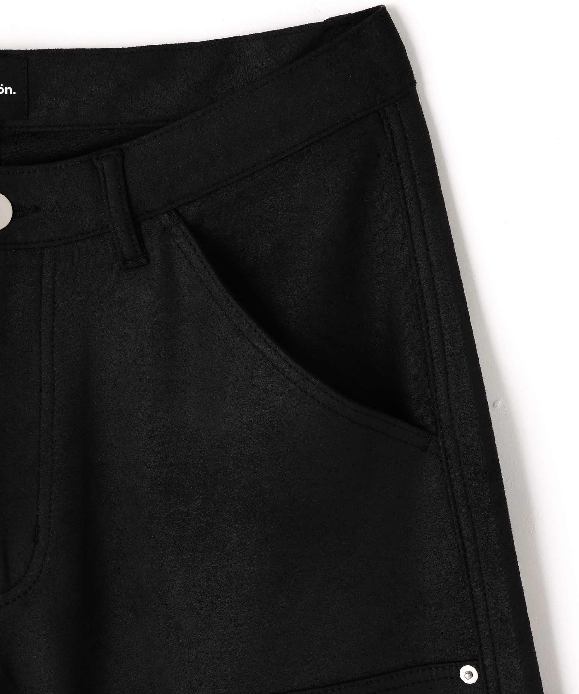 DankeSchon/ダンケシェーン/ECOSUEDO W-KNEE PANTS ブラック