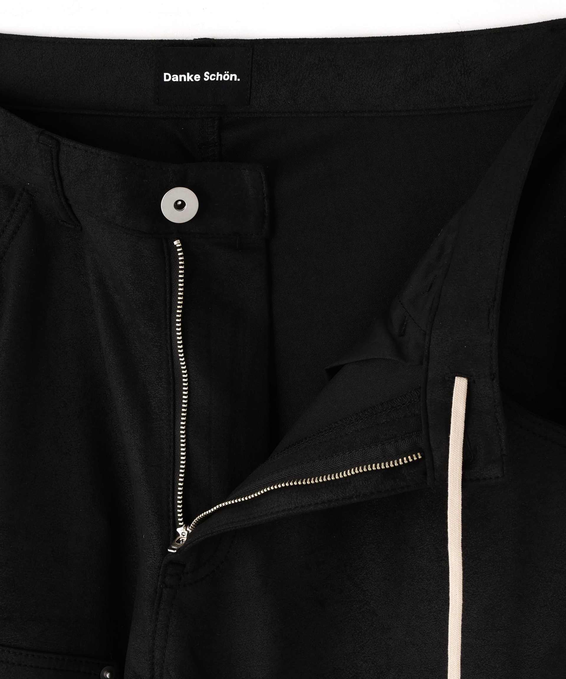 DankeSchon/ダンケシェーン/ECOSUEDO W-KNEE PANTS ブラック
