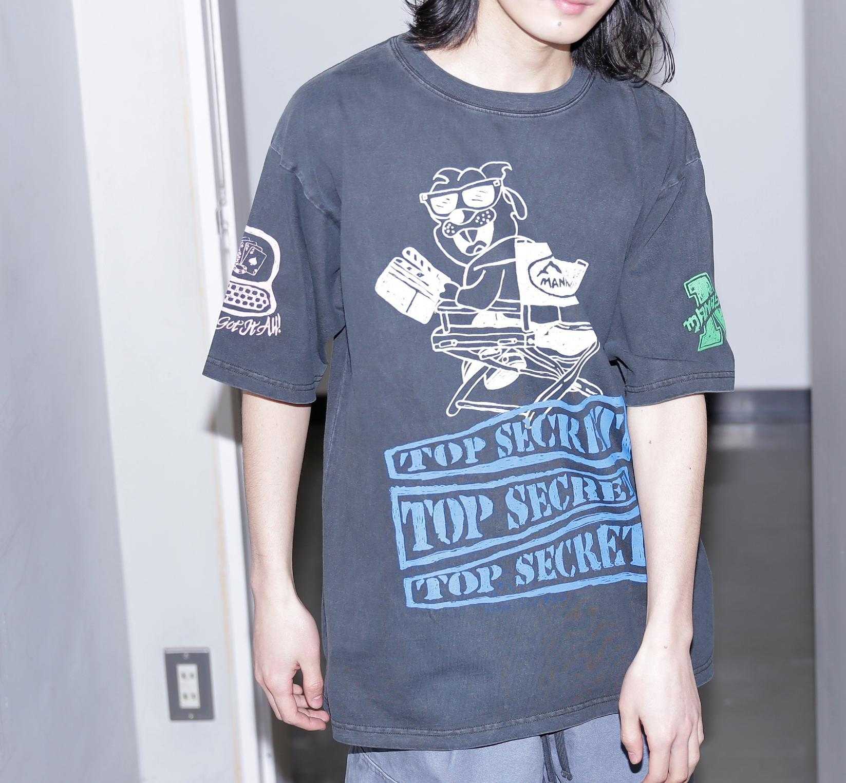 MANASTASH/マナスタッシュ/PUMICE TEE MIXED UP ブラック