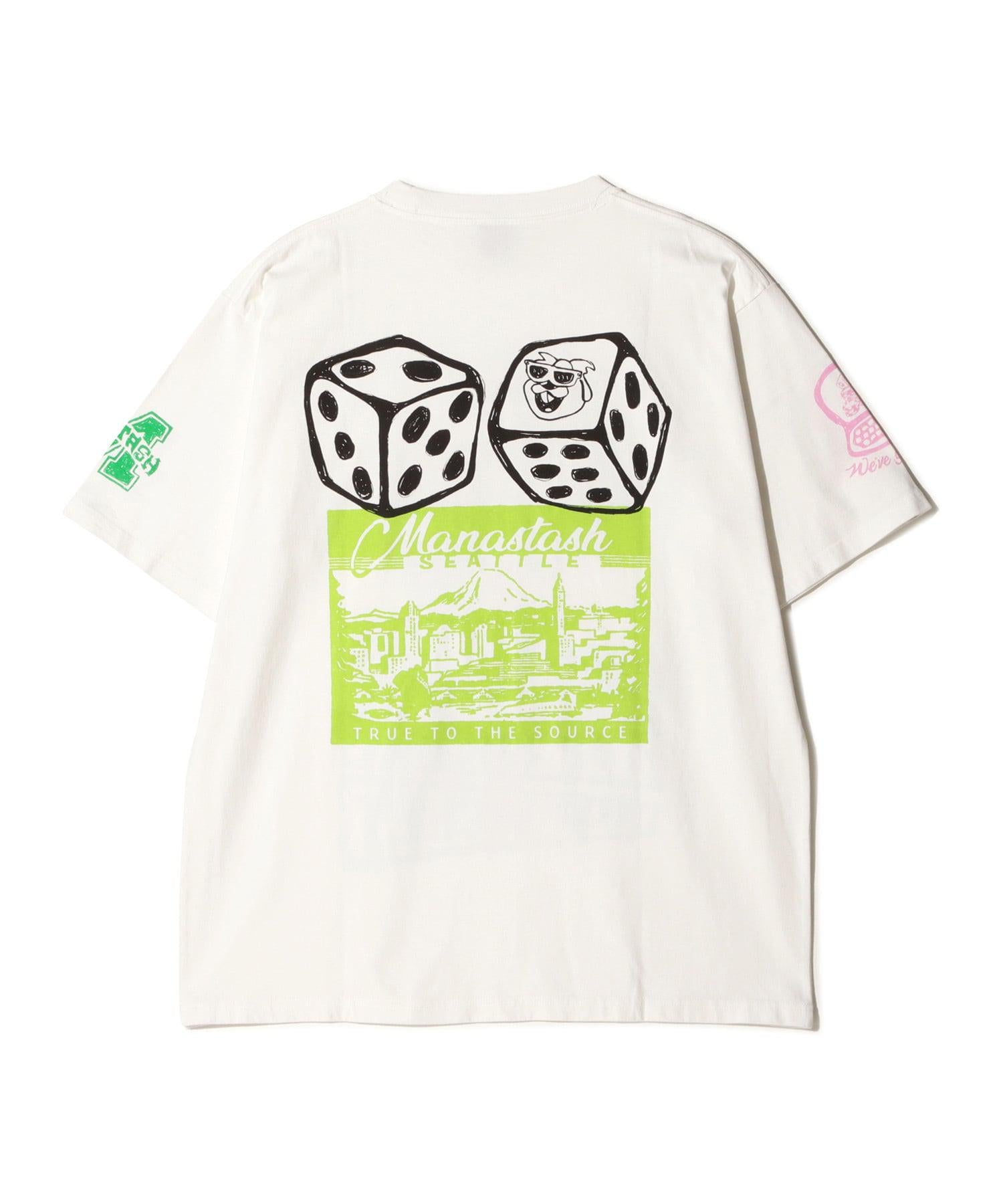 MANASTASH/マナスタッシュ/PUMICE TEE MIXED UP ホワイト