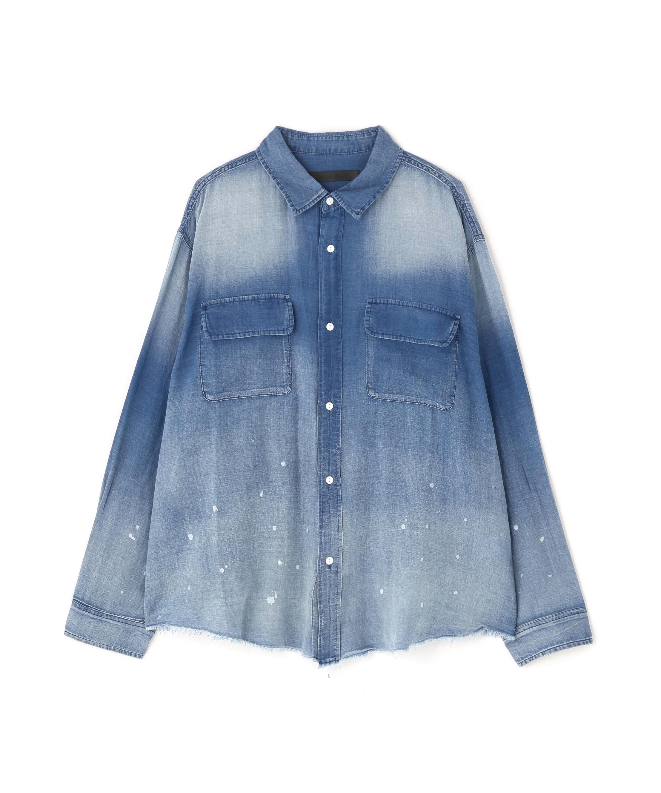 DankeSchon/ダンケシェーン/SHEER DENIM SHIRTS インディゴ7