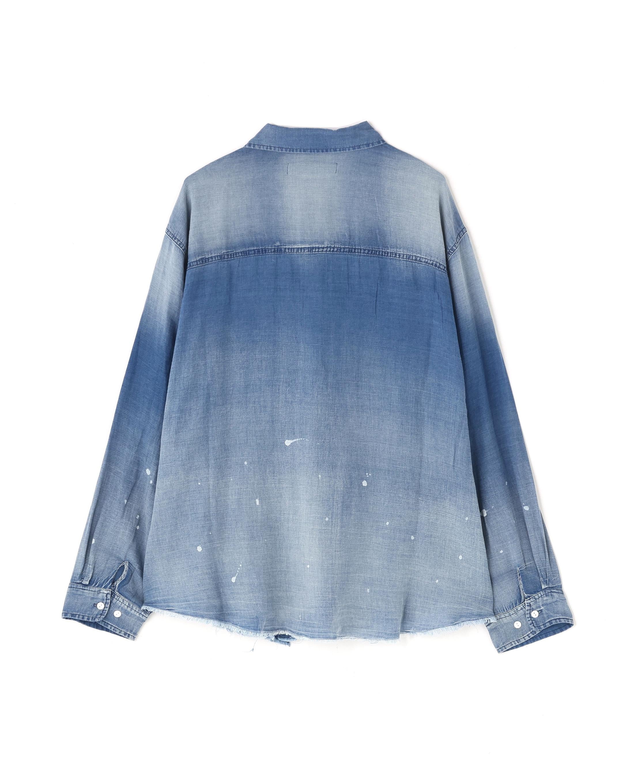 DankeSchon/ダンケシェーン/SHEER DENIM SHIRTS インディゴ7