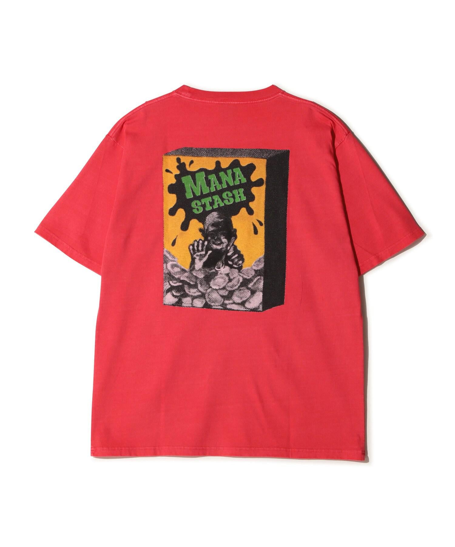 MANASTASH/マナスタッシュ/PUMICE TEE CE>EAL レッド