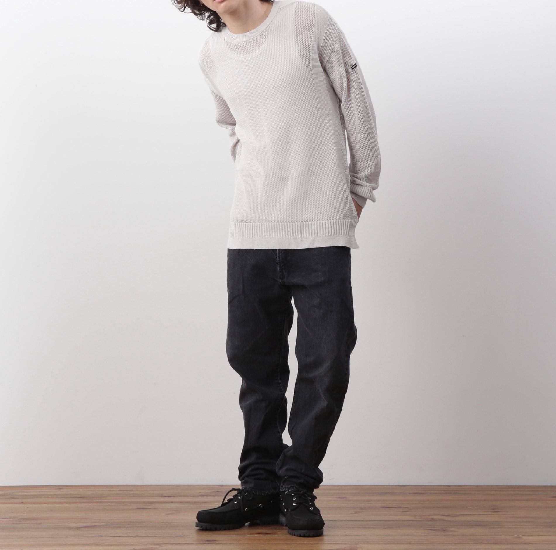MANASTASH/マナスタッシュ/HEMP MESH SWEATE> ライトグレー3