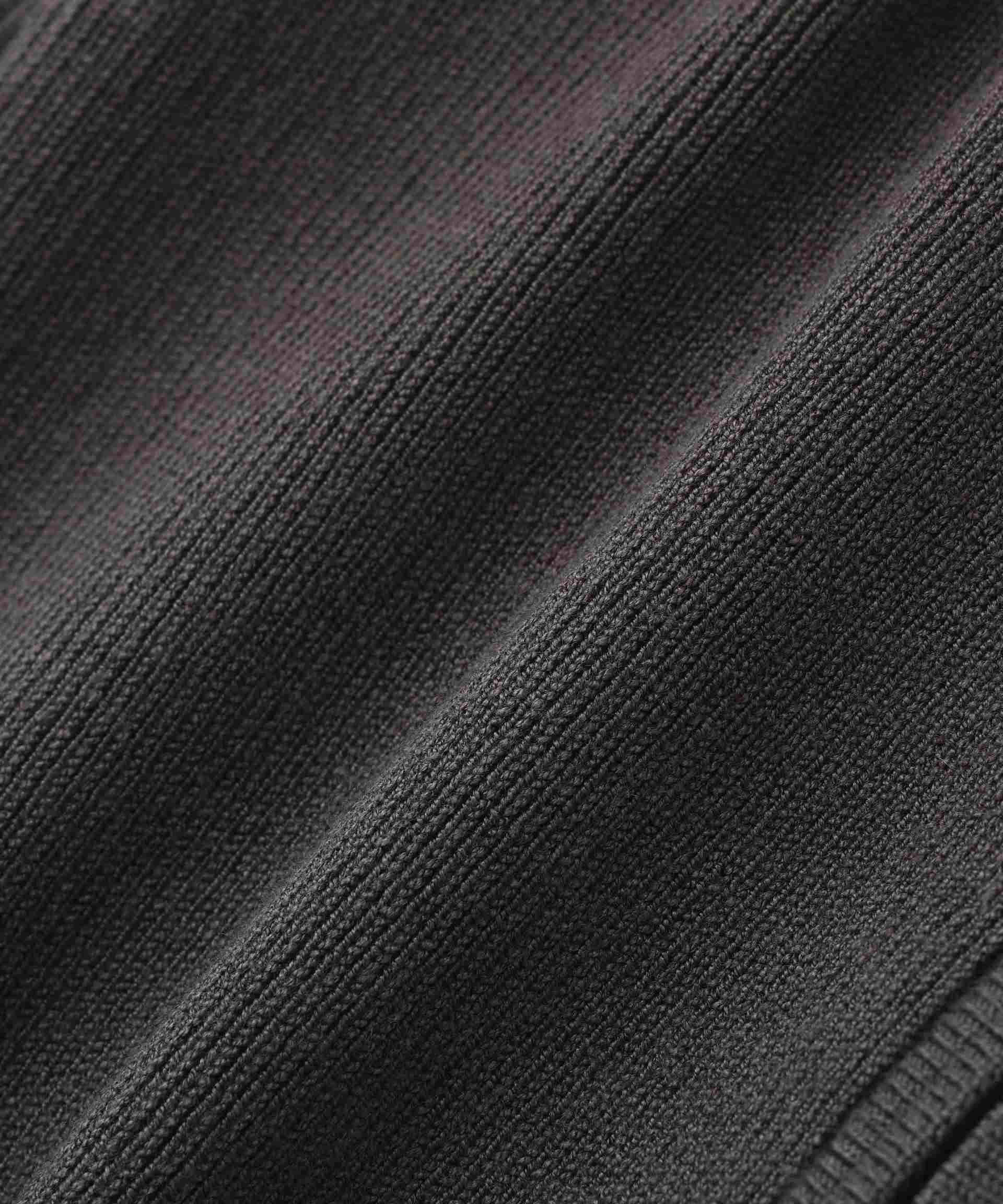 ジップアップオフショルダーリブニット スミクロ