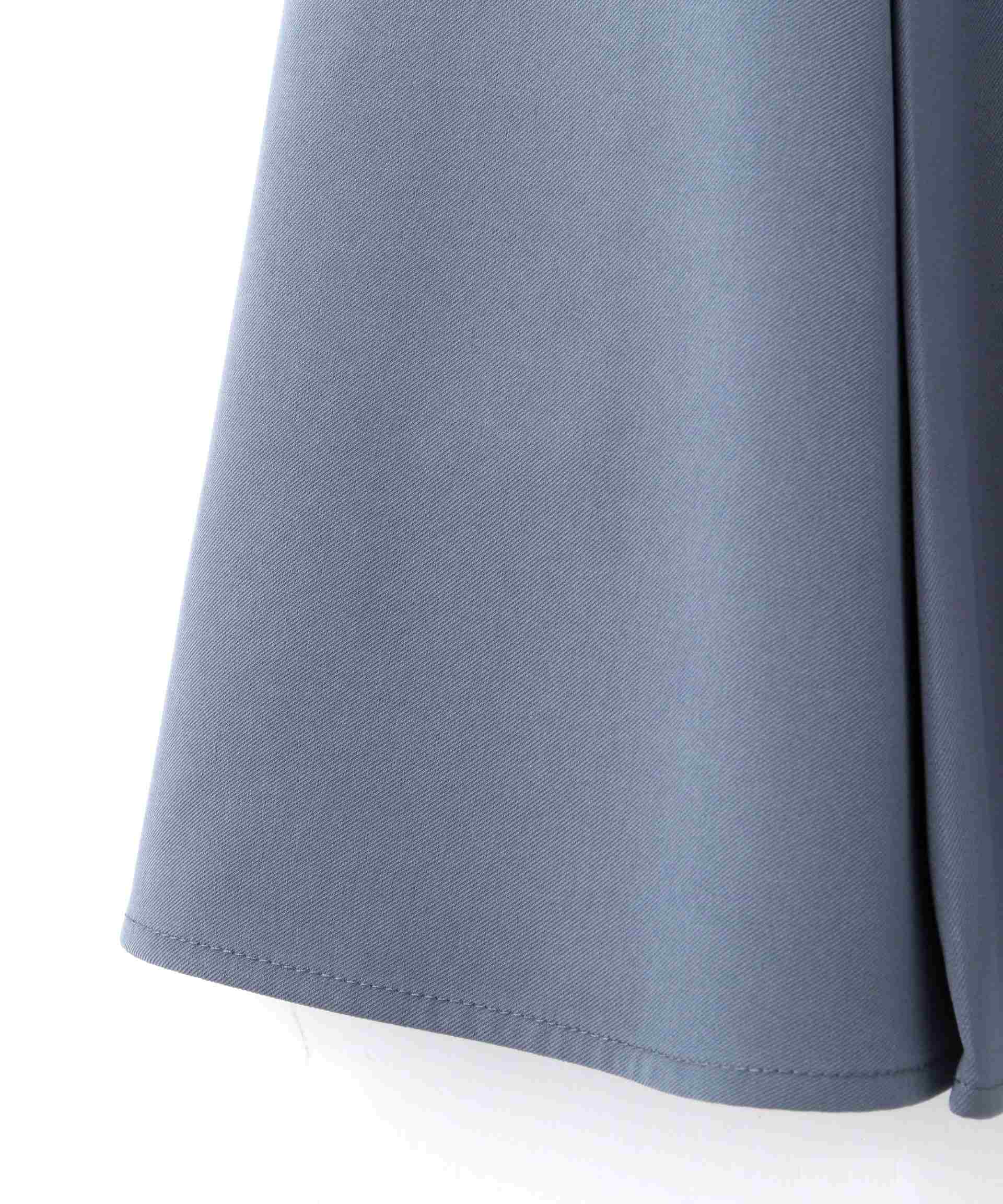 ビットベルト付きセミフレアースカート ブルー