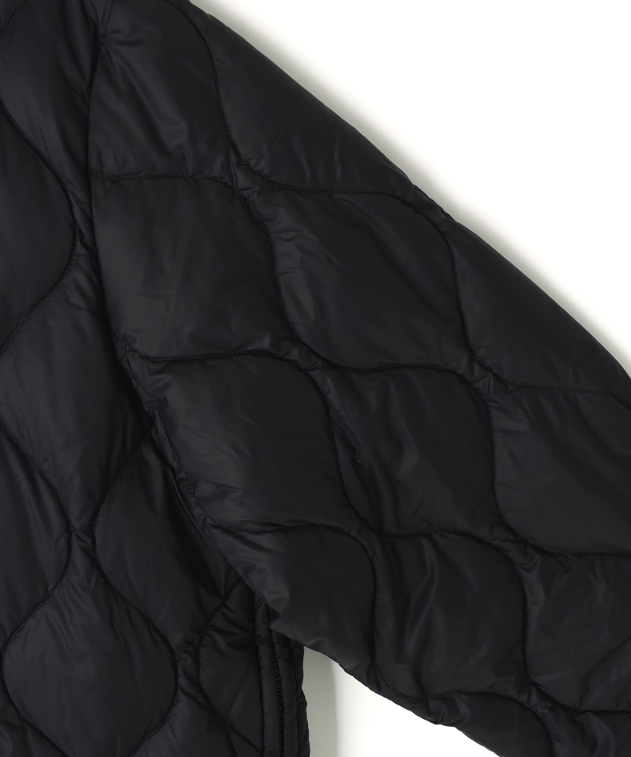 TAION/タイオン/MILITARY W-ZIP VNECK DOWN JACKET-SOFT SHELL ブラック