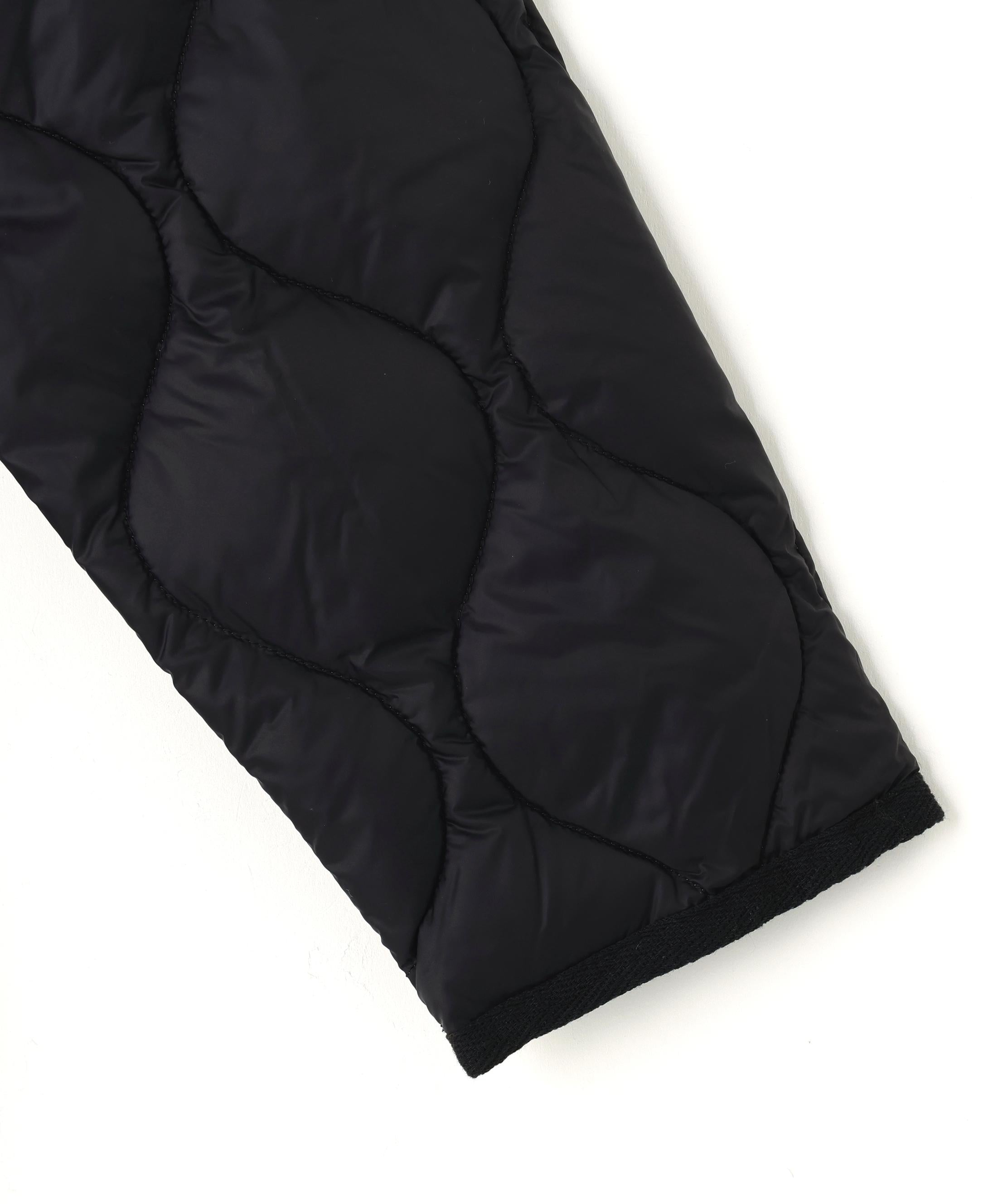 TAION/タイオン/MILITARY W-ZIP VNECK DOWN JACKET-SOFT SHELL ブラック