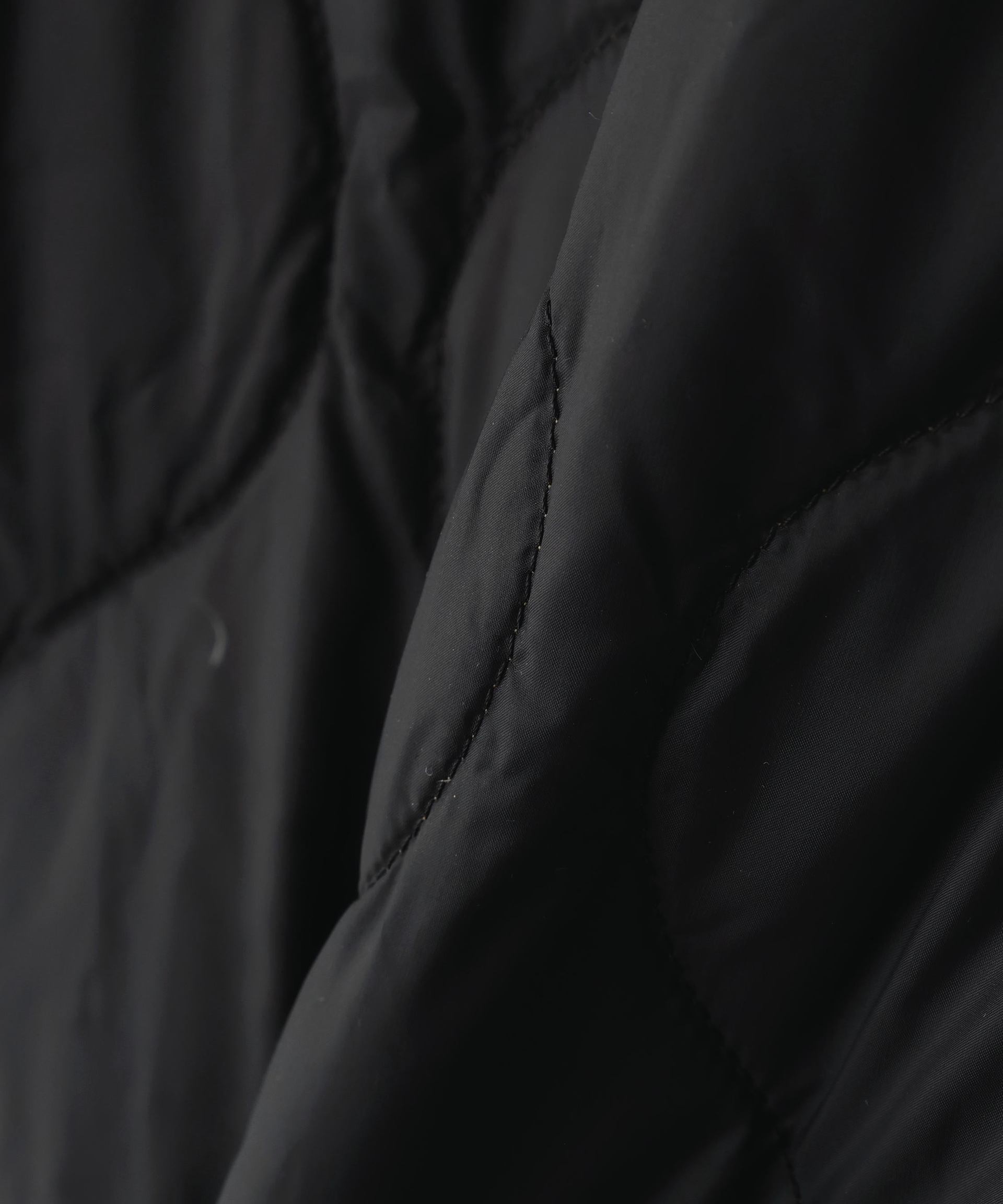 TAION/タイオン/MILITARY W-ZIP VNECK DOWN JACKET-SOFT SHELL ブラック