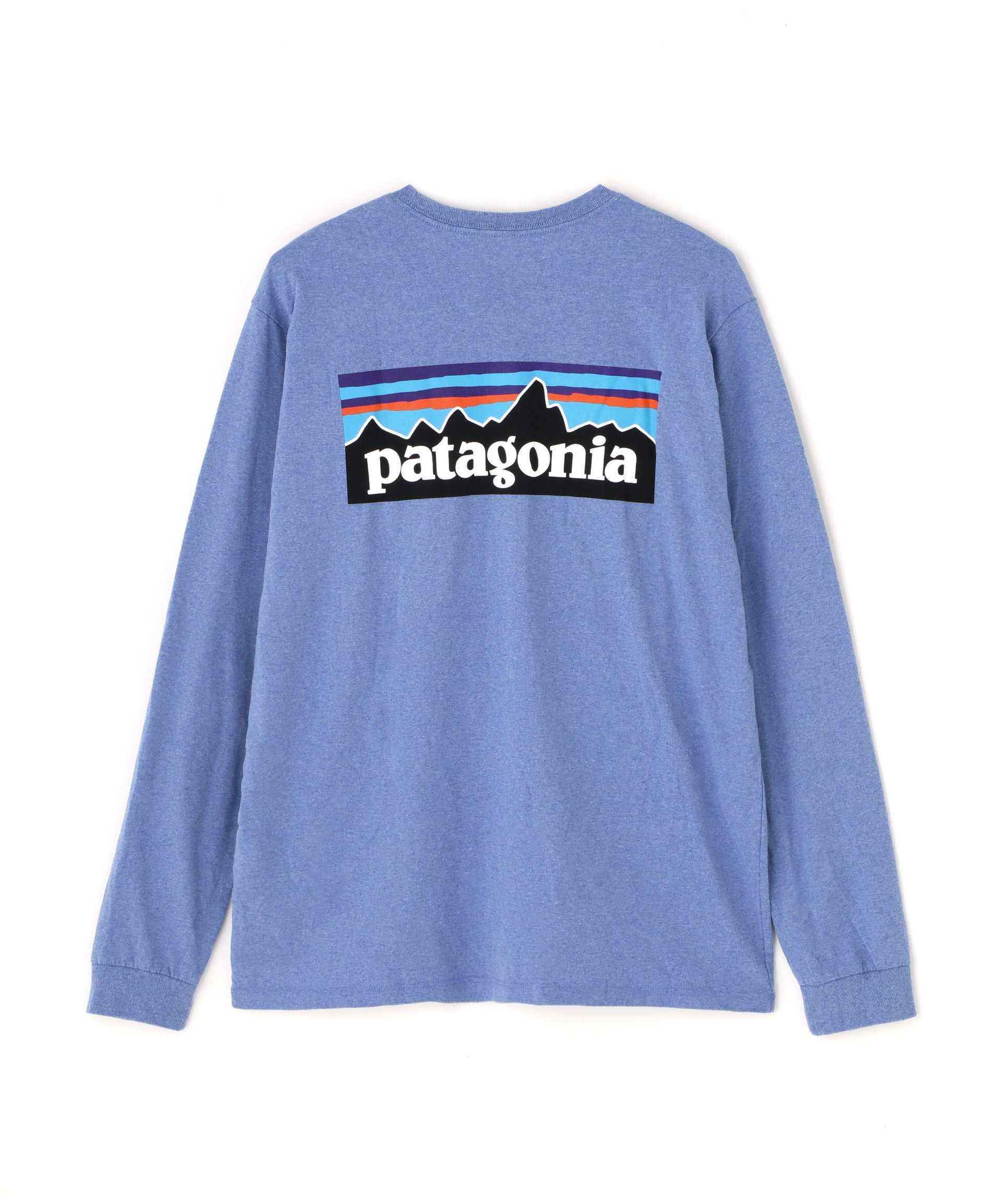 Patagonia/パタゴニア メンズ・ロングスリーブ・P-6ロゴ・レスポンシビリティー ブルー