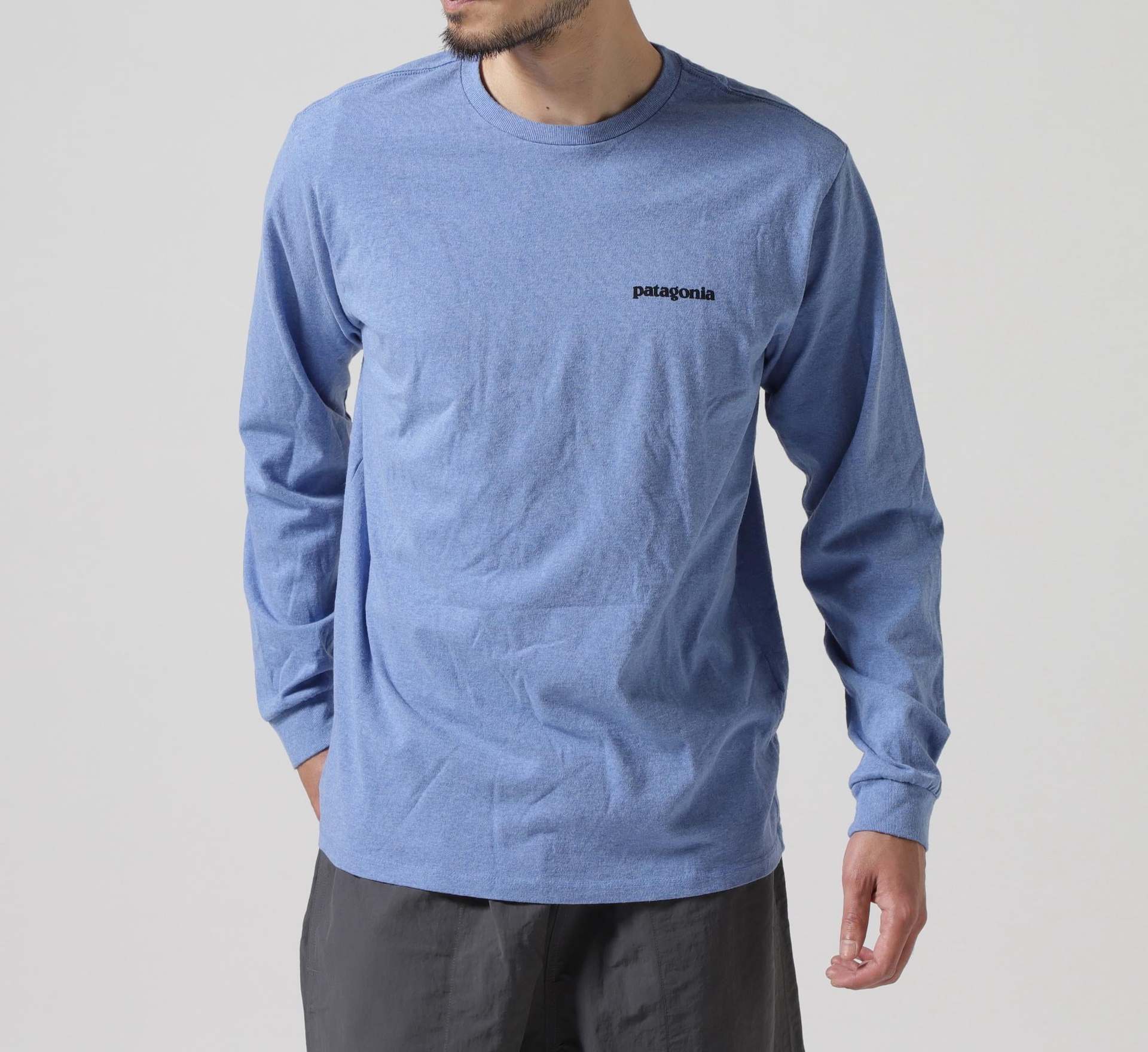 Patagonia/パタゴニア メンズ・ロングスリーブ・P-6ロゴ・レスポンシビリティー ブルー