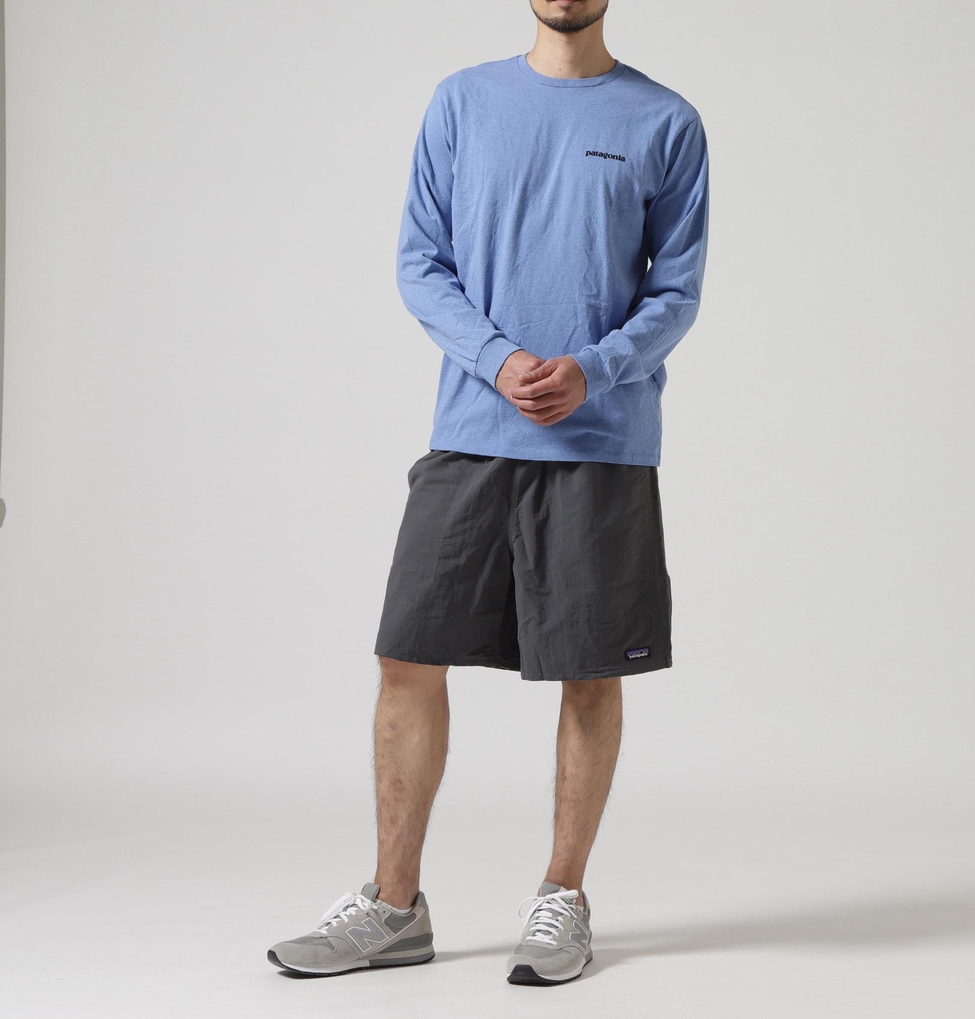 Patagonia/パタゴニア メンズ・ロングスリーブ・P-6ロゴ・レスポンシビリティー ブルー