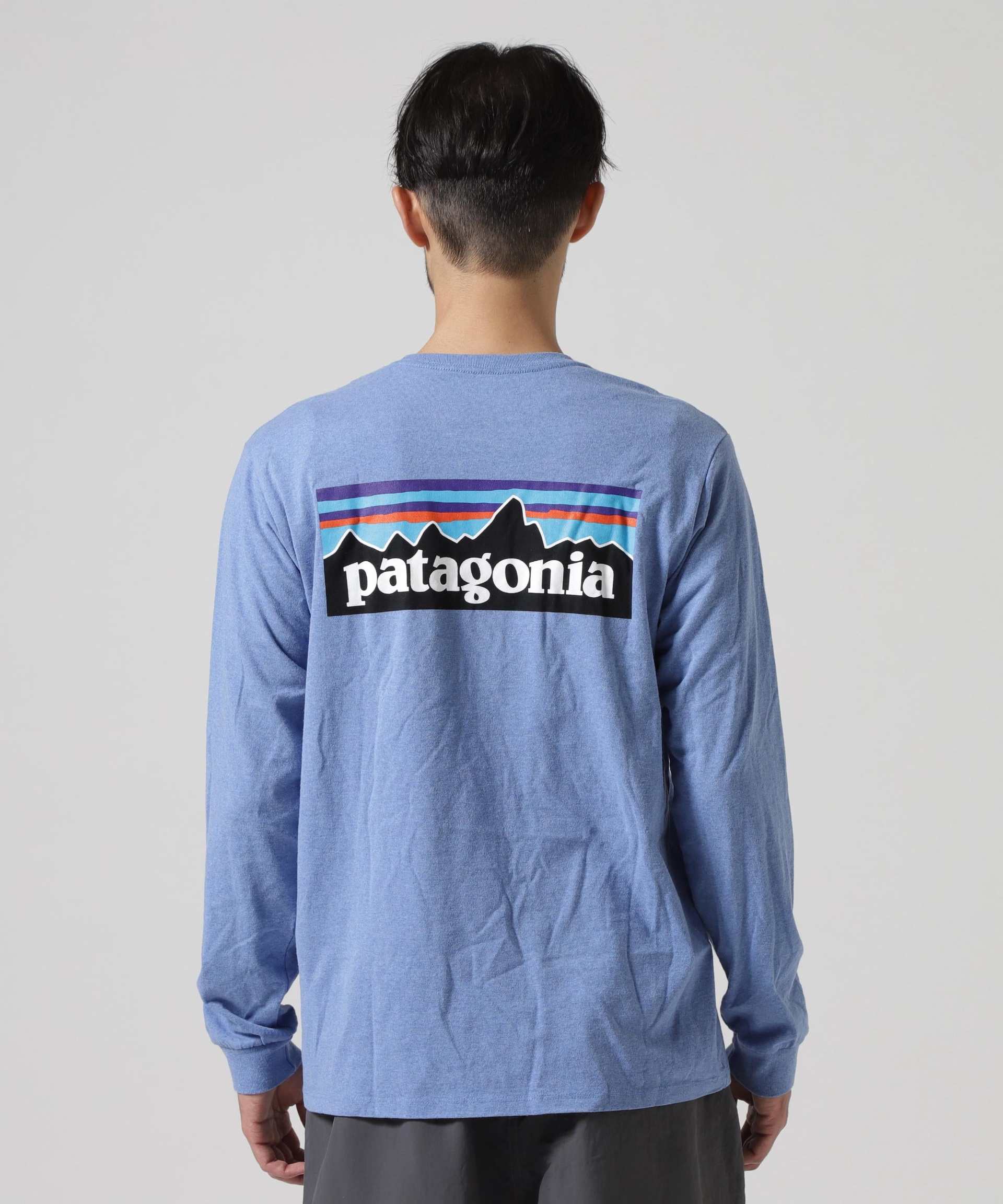 Patagonia/パタゴニア メンズ・ロングスリーブ・P-6ロゴ・レスポンシビリティー ブルー