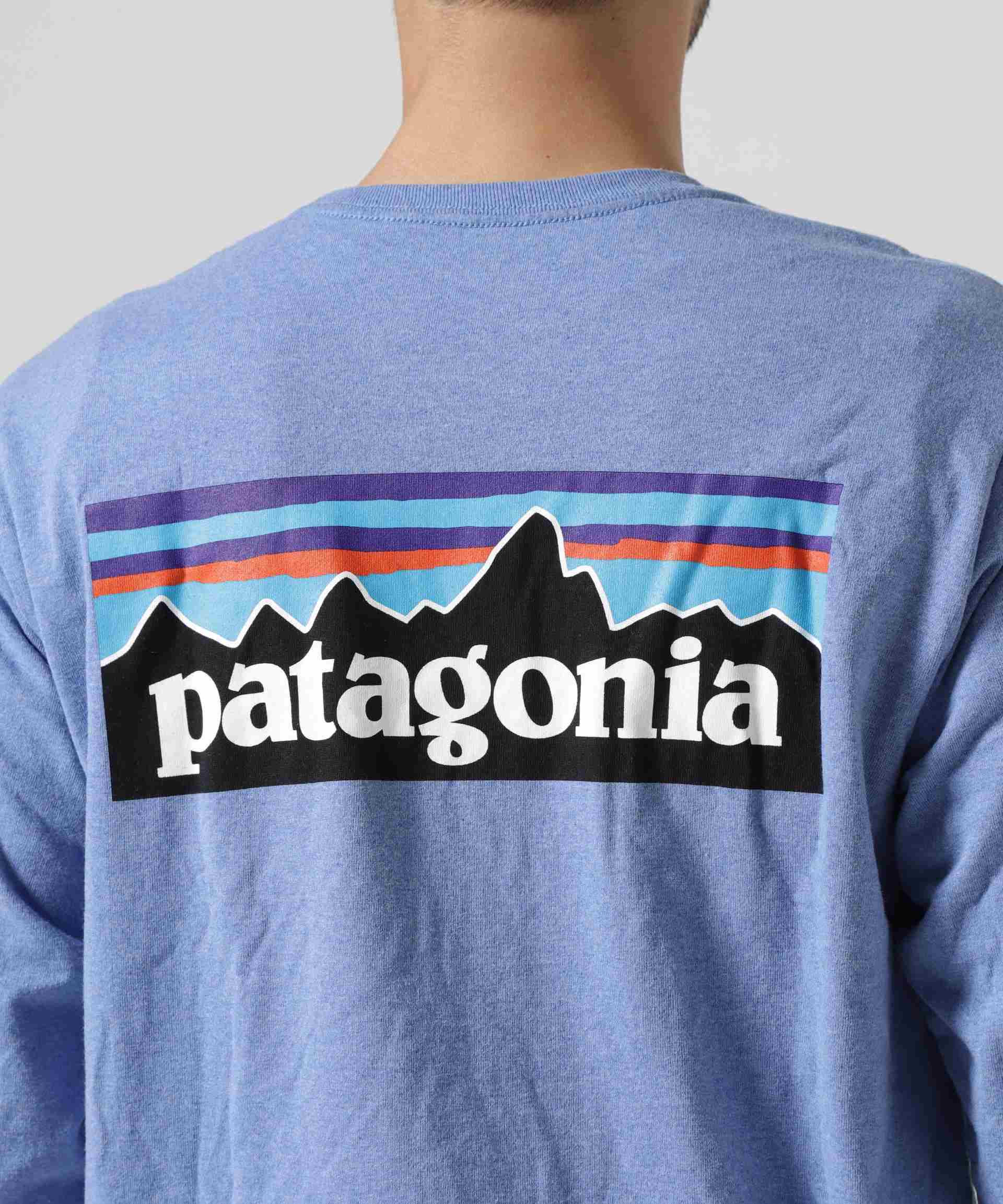 Patagonia/パタゴニア メンズ・ロングスリーブ・P-6ロゴ・レスポンシビリティー ブルー