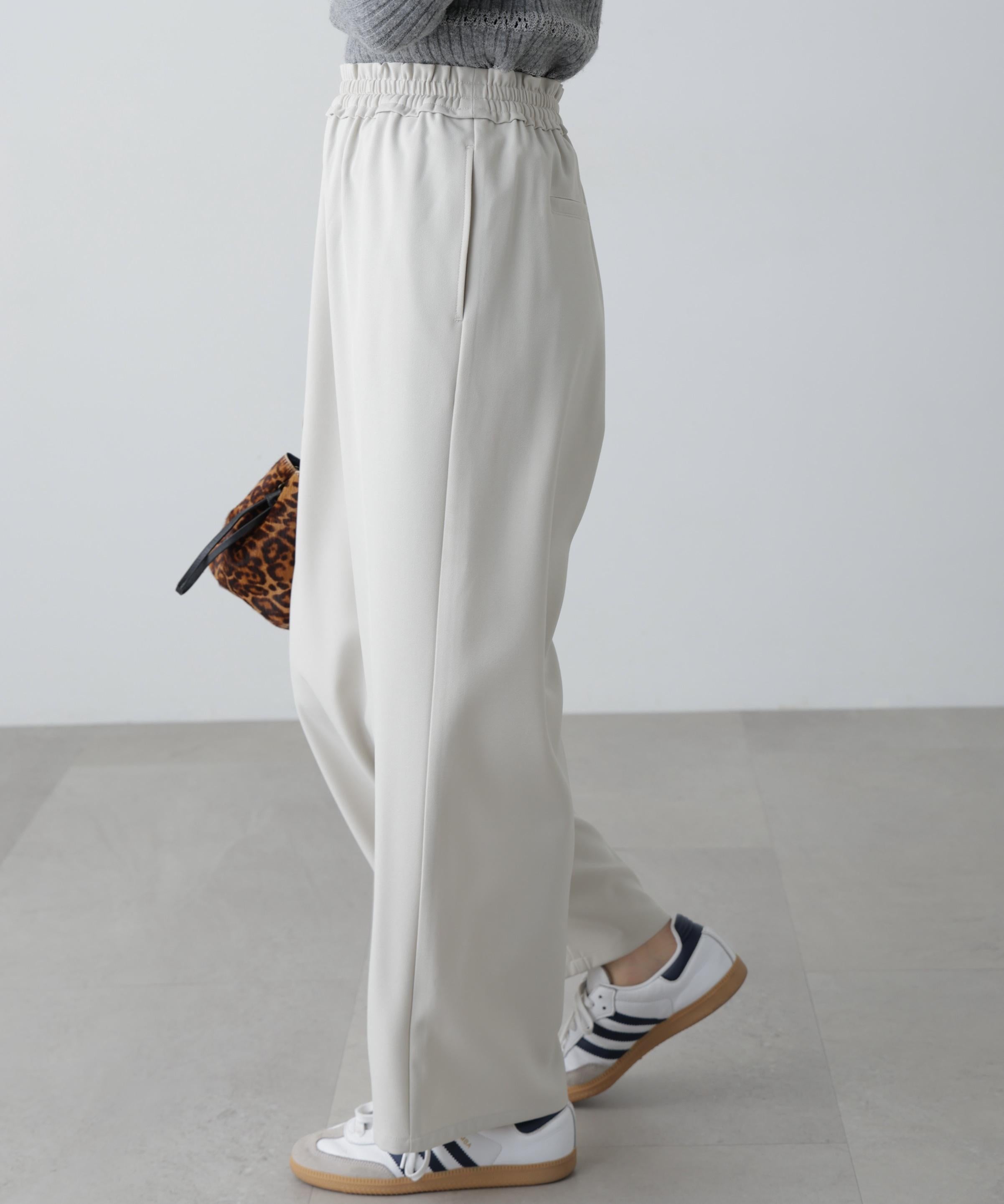ウエストフリルイージーパンツ オフホワイト