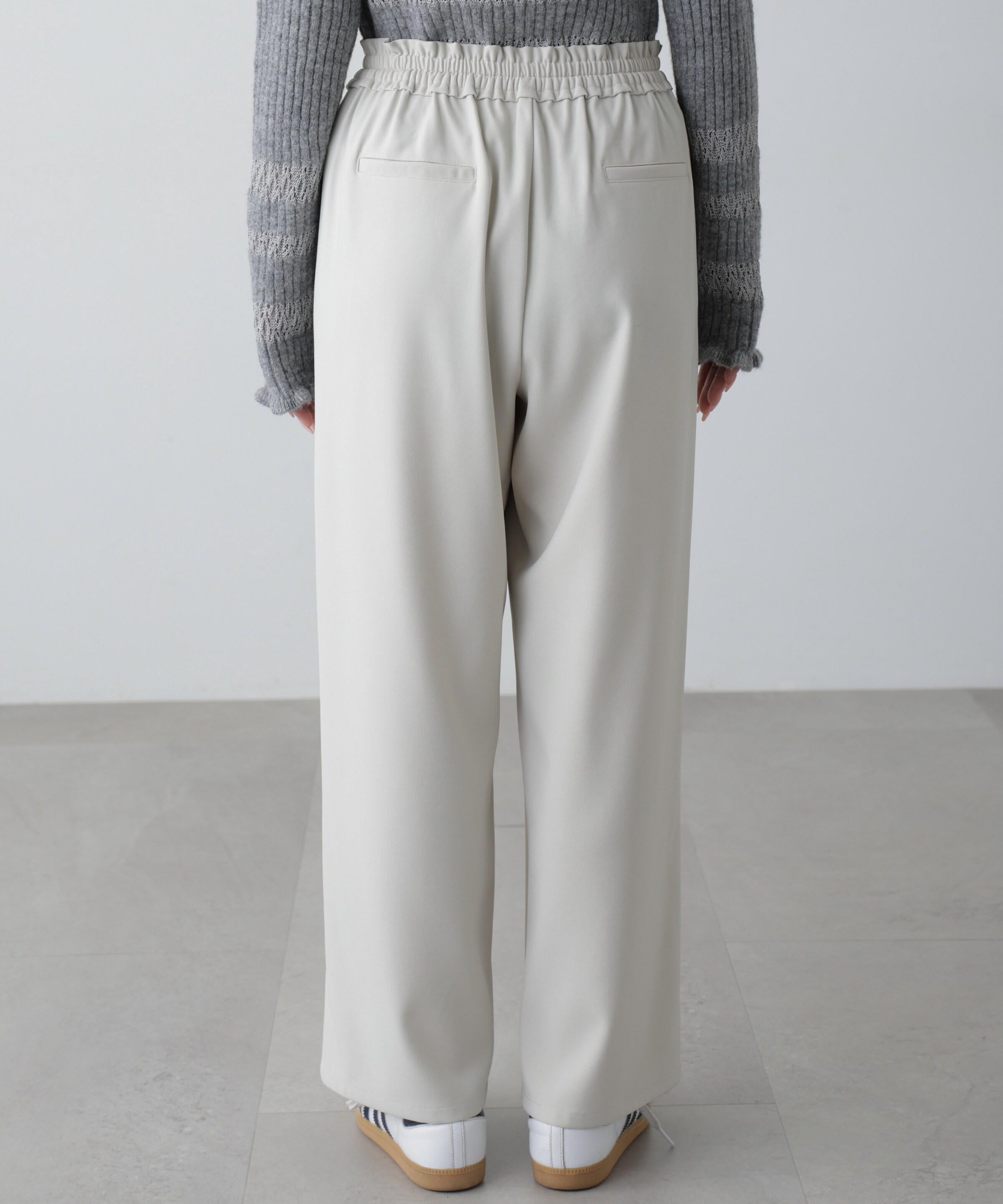 ウエストフリルイージーパンツ オフホワイト