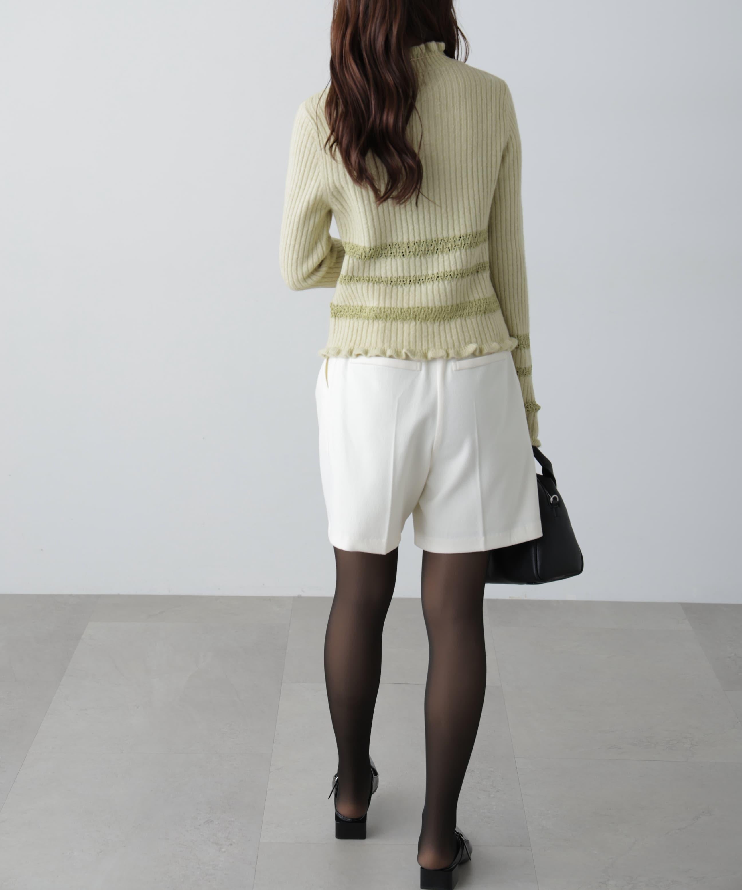 タックショートパンツ アイボリー