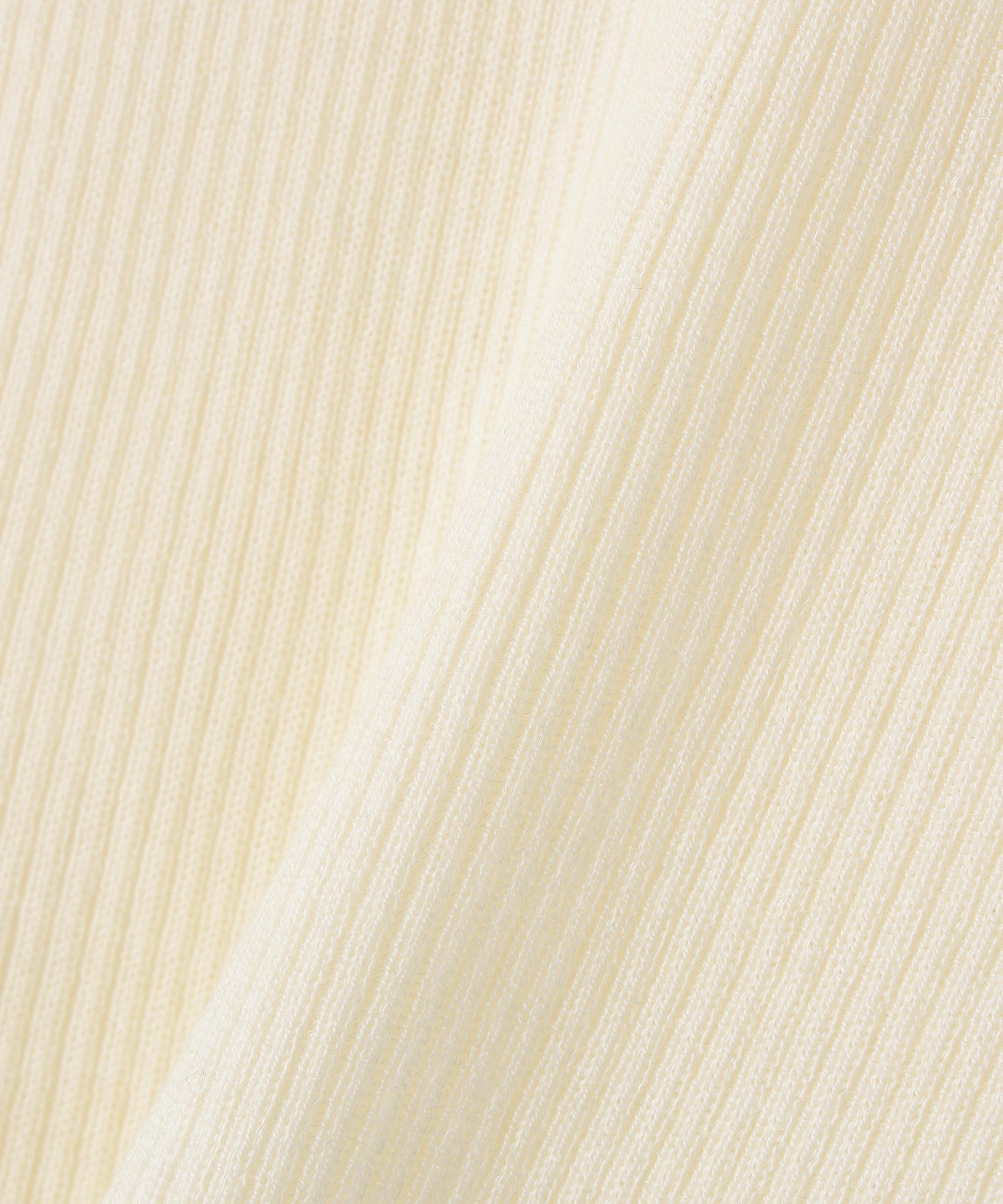 ペプラムベスト&リブニット ベージュ×オフ