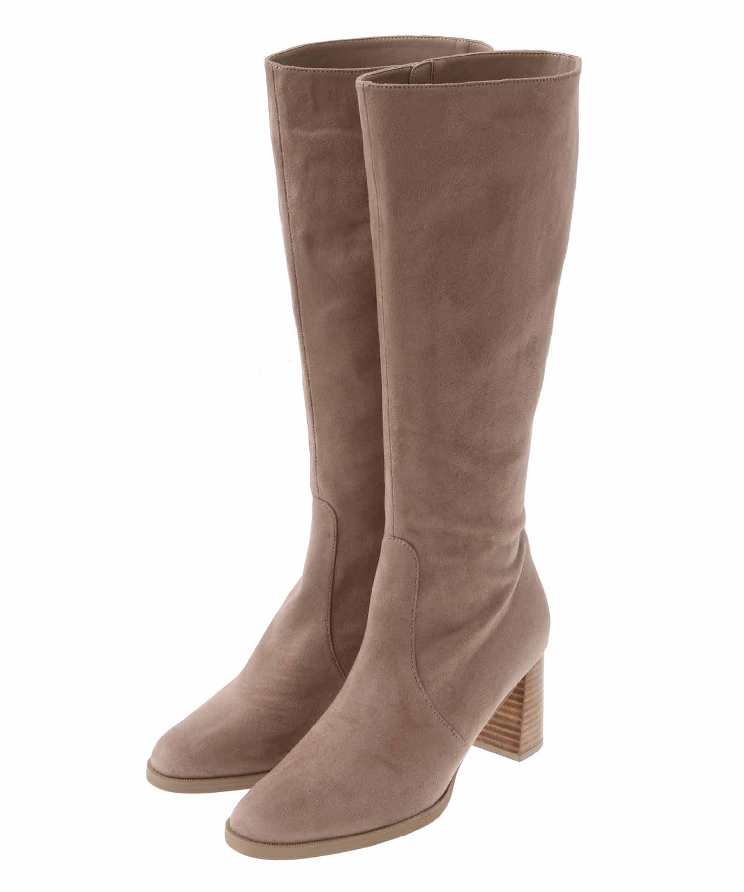 トランテアン ソン ドゥ モード 31 Sons de mode フェイクスウェードロングブーツ (ベージュ) BEIGE