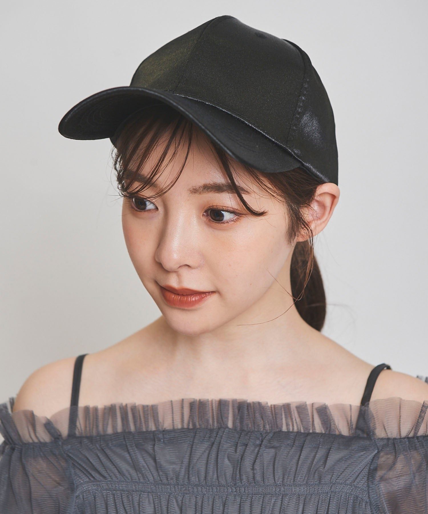 トランテアン ソン ドゥ モード 31 Sons de mode サテンキャップ,ブラック