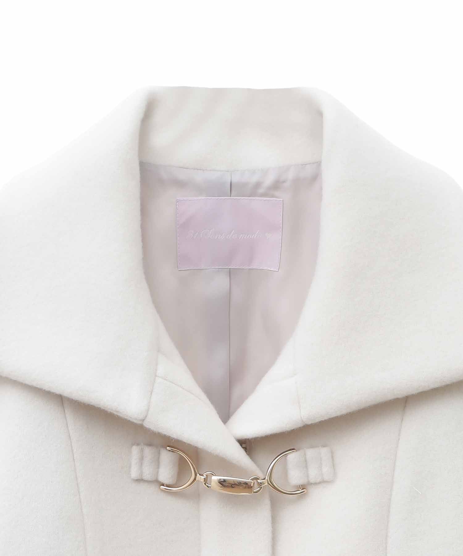 トランテアン ソン ドゥ モード 31 Sons de mode 袖ファー付きショートコート (サックス) サックス