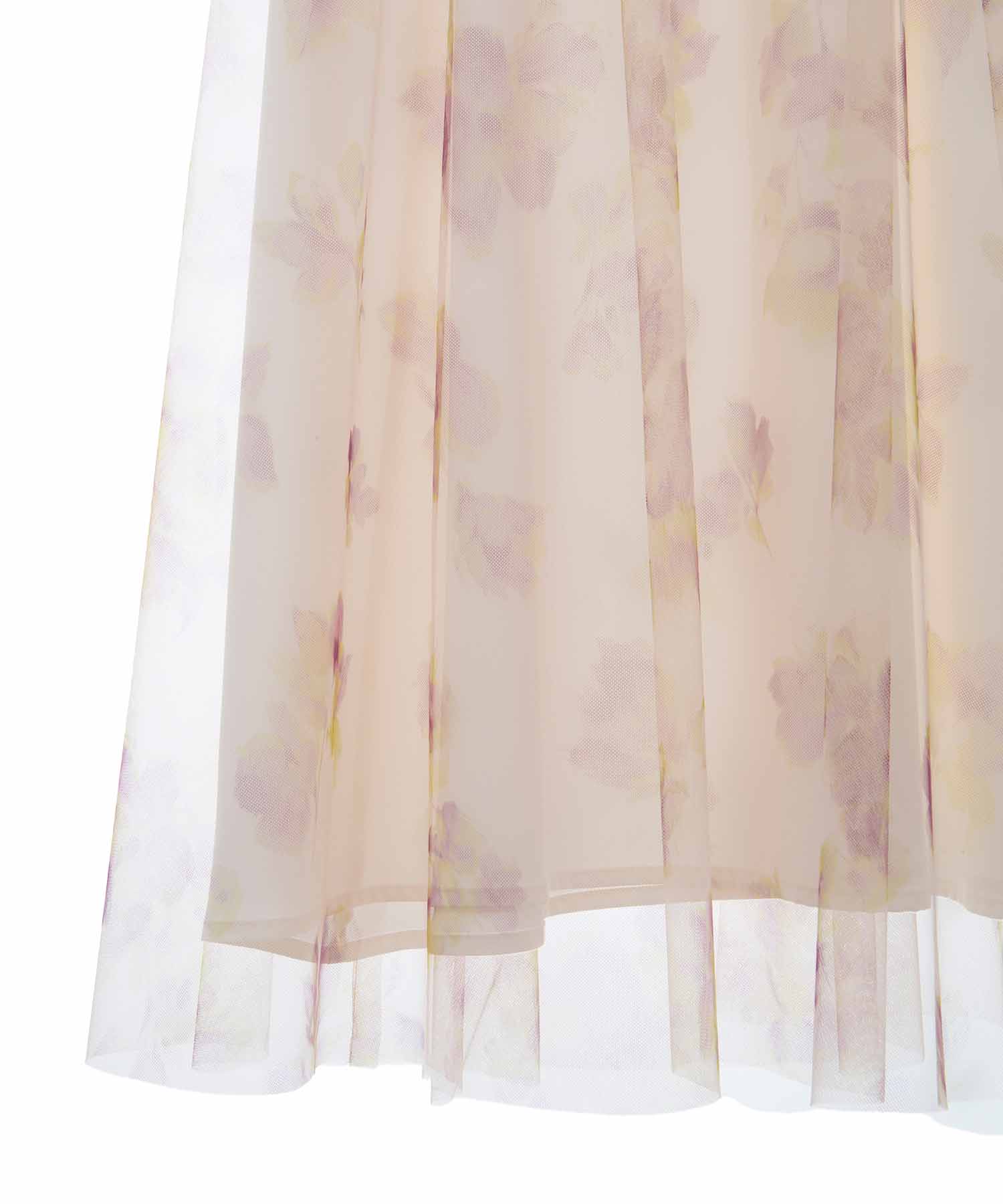 トランテアン ソン ドゥ モード 31 Sons de mode フラワープリントチュールスカート (オフベージュ) OFF-WHITE
