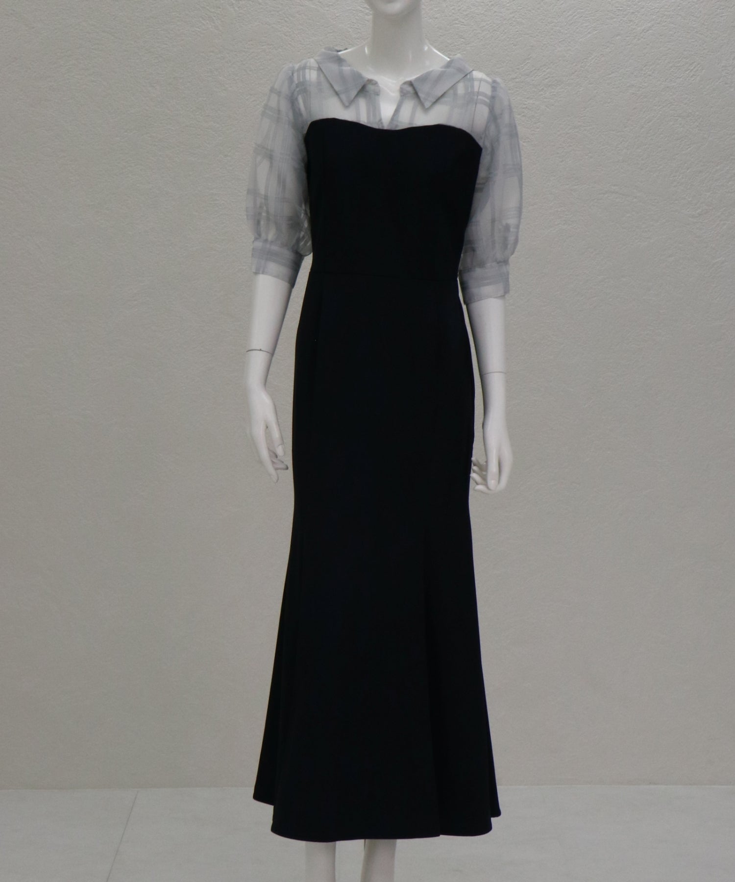 トランテアン ソン ドゥ モード 31 Sons de mode 2025春夏新作 シアーストライプフリルワンピース (NAVY) NAVY