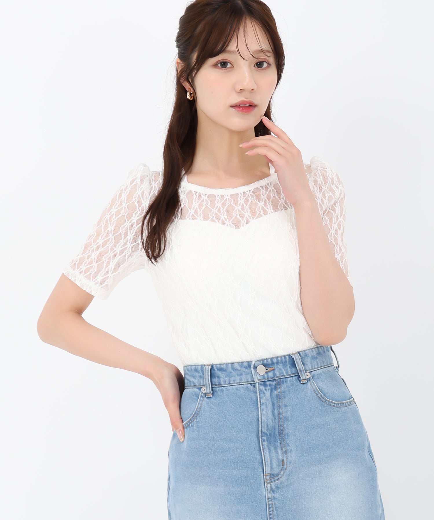 トランテアン ソン ドゥ モード 31 Sons de mode 2025春夏新作 レーストップス (OFF-WHITE) OFF-WHITE