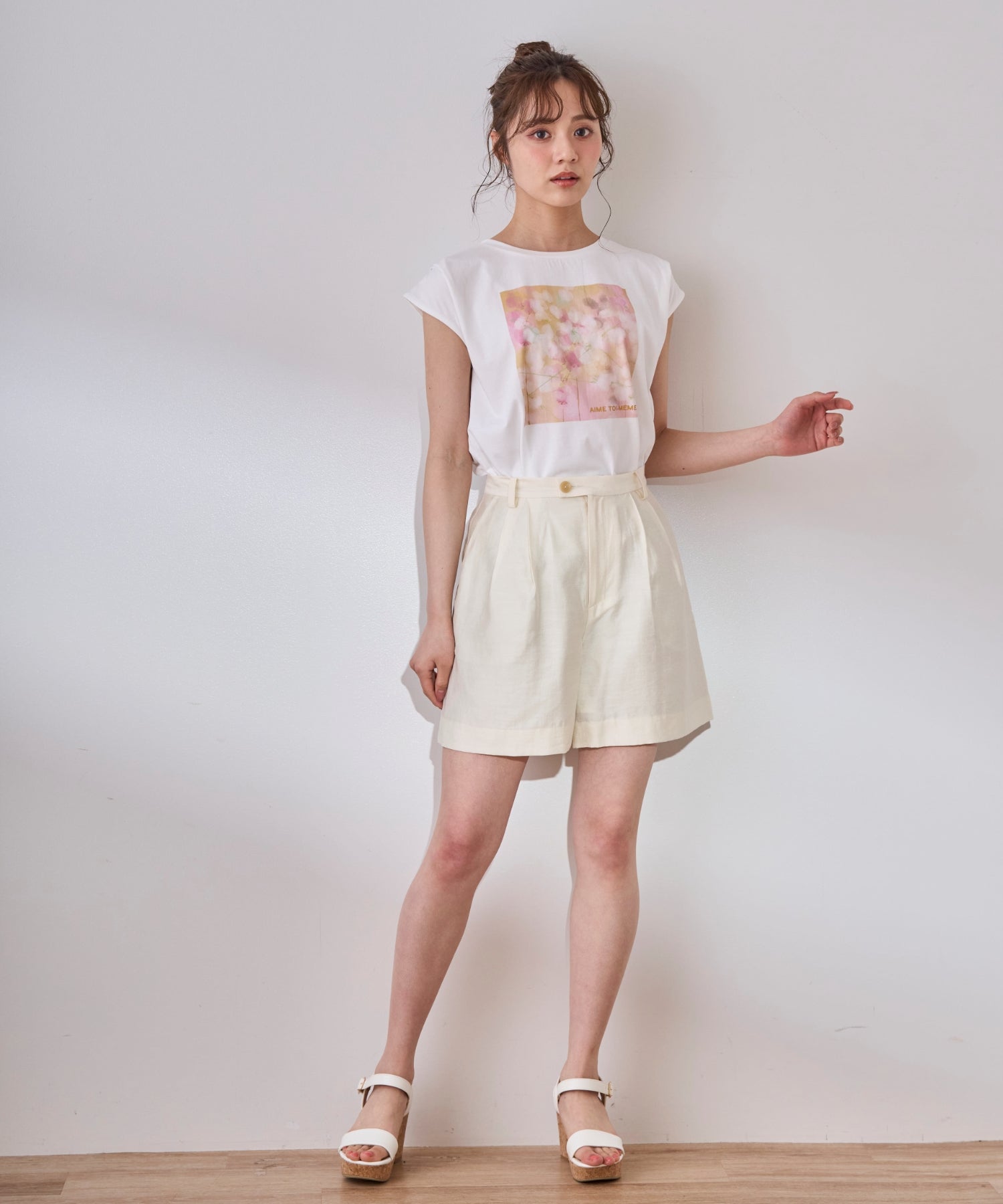 トランテアン ソン ドゥ モード 31 Sons de mode 2025春夏新作 タックショートパンツ (OFF-WHITE) OFF-WHITE