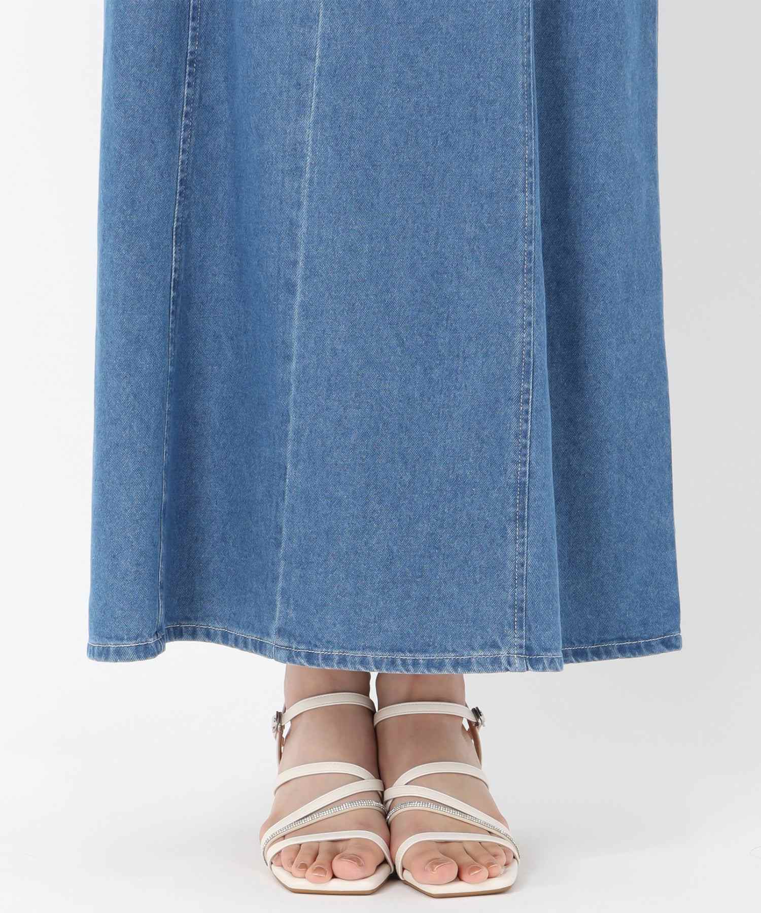 トランテアン ソン ドゥ モード 31 Sons de mode 2025春夏新作 サイドレースアップデニムジャンスカ (SAXE) SAXE