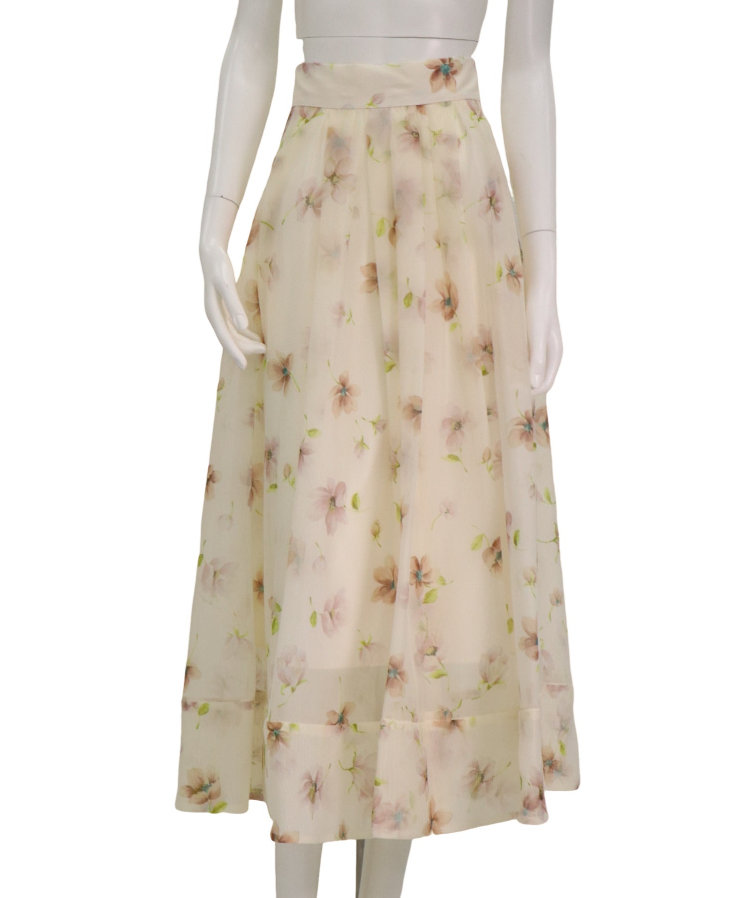 トランテアン ソン ドゥ モード 31 Sons de mode 2025春夏新作 花柄シアーフレアースカート (BEIGE) BEIGE