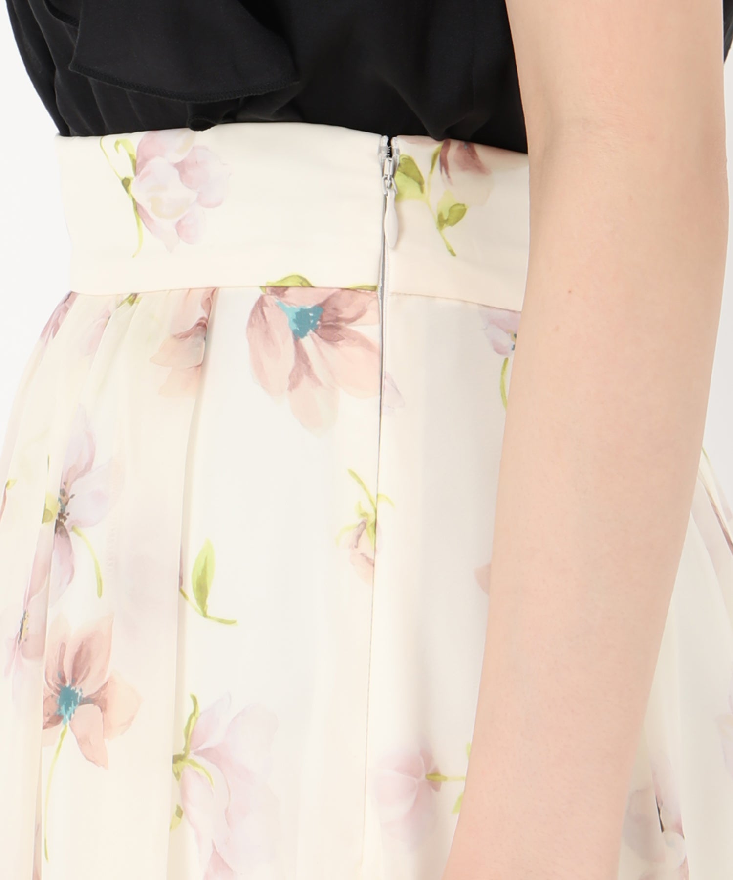 トランテアン ソン ドゥ モード 31 Sons de mode 2025春夏新作 花柄シアーフレアースカート (BEIGE) BEIGE