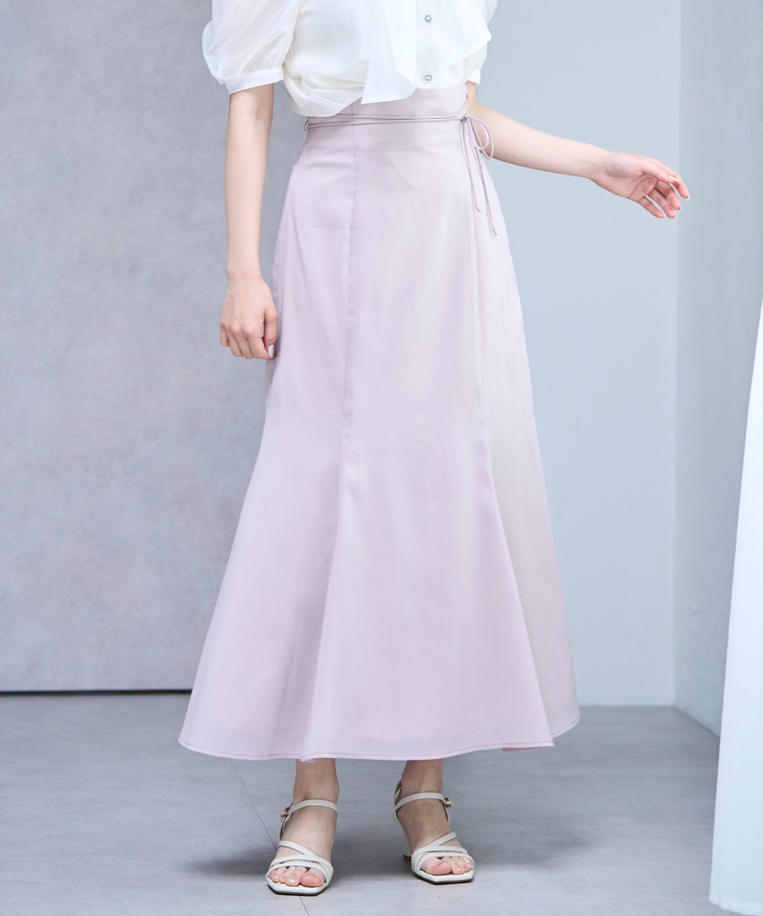 トランテアン ソン ドゥ モード 31 Sons de mode 2025春夏新作 シアーマーメイドスカート (PINK) PINK