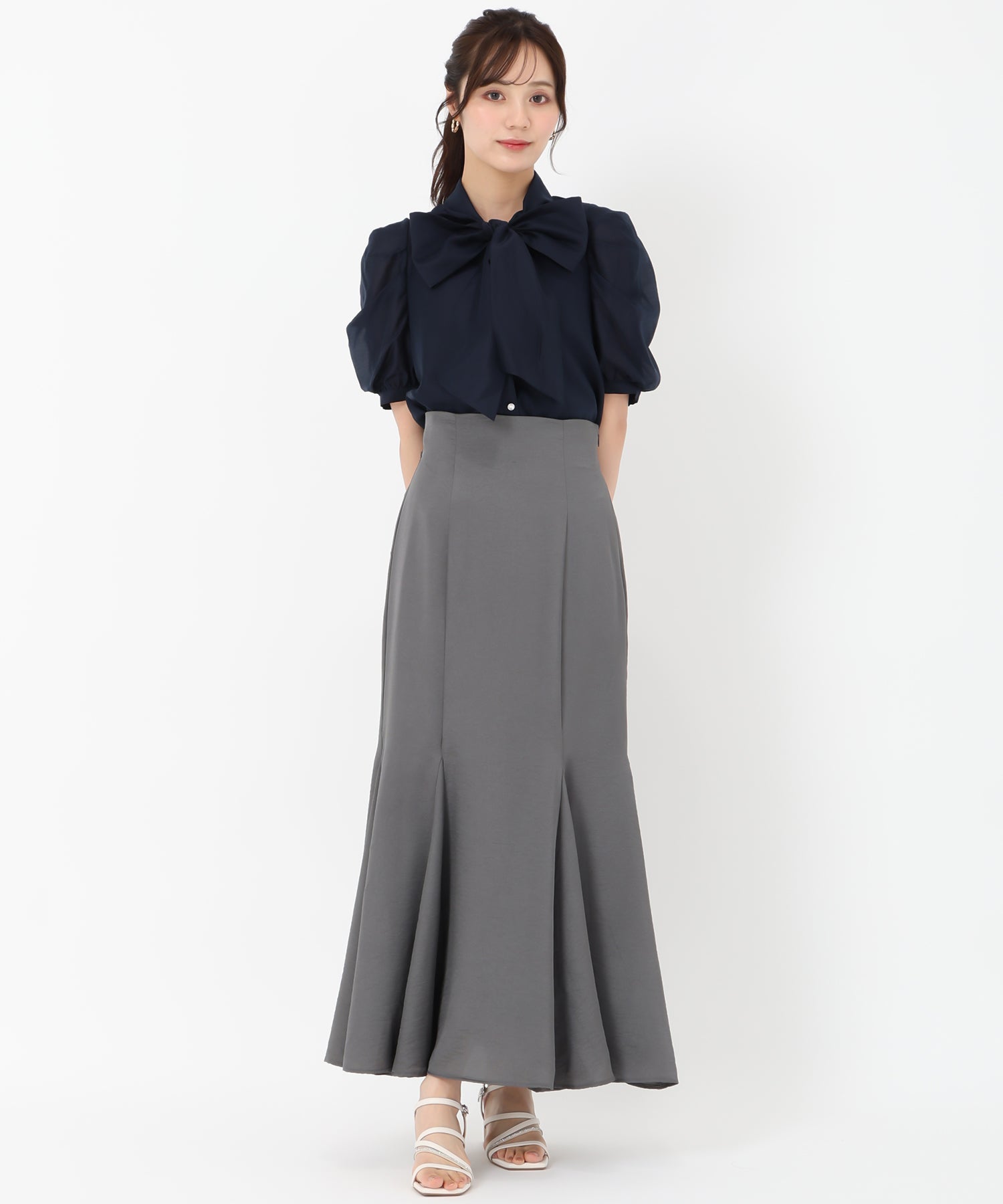 トランテアン ソン ドゥ モード 31 Sons de mode 2025春夏新作 シャイニーマーメイドスカート (GREEN) GREEN