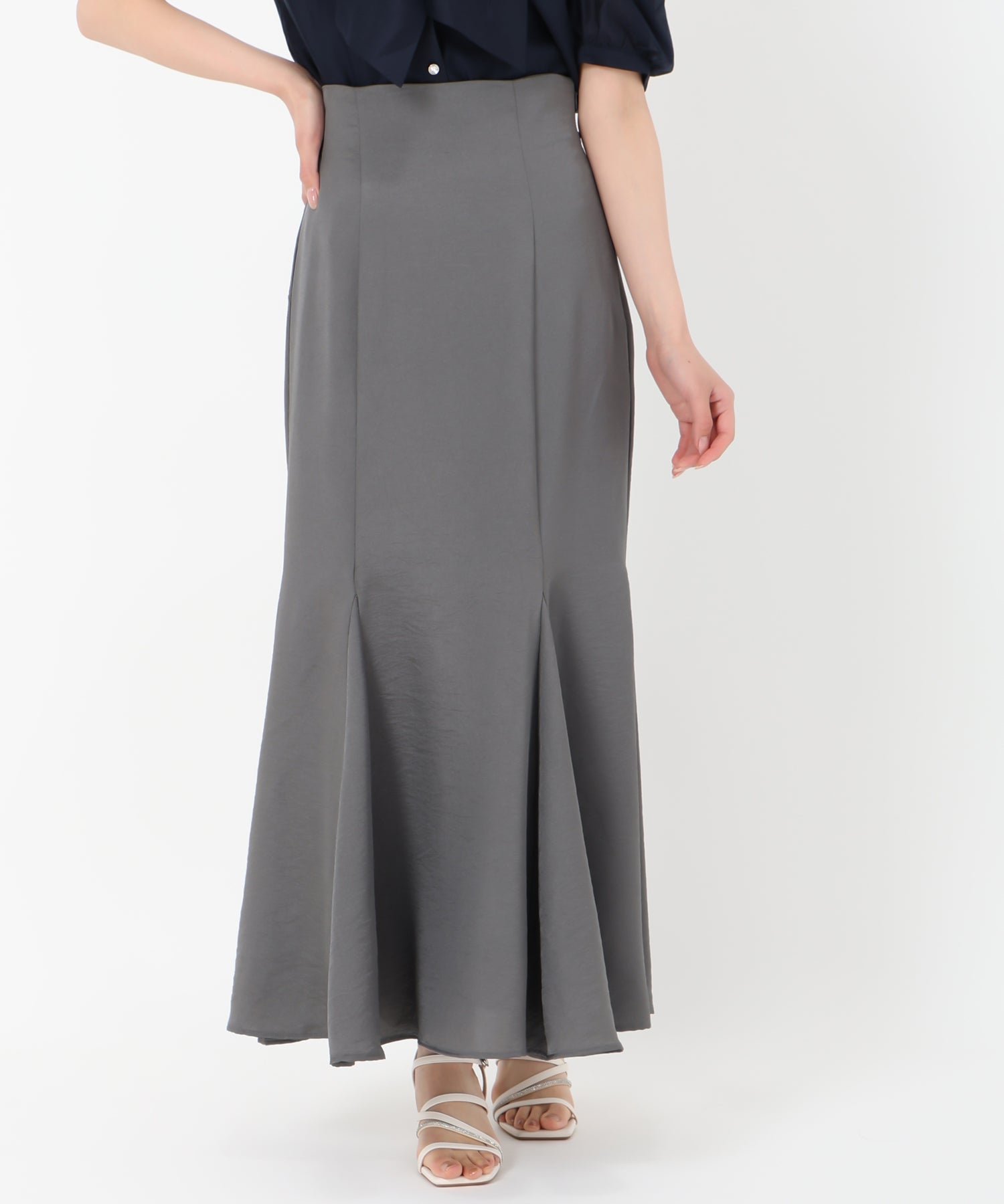 トランテアン ソン ドゥ モード 31 Sons de mode 2025春夏新作 シャイニーマーメイドスカート (GREEN) GREEN