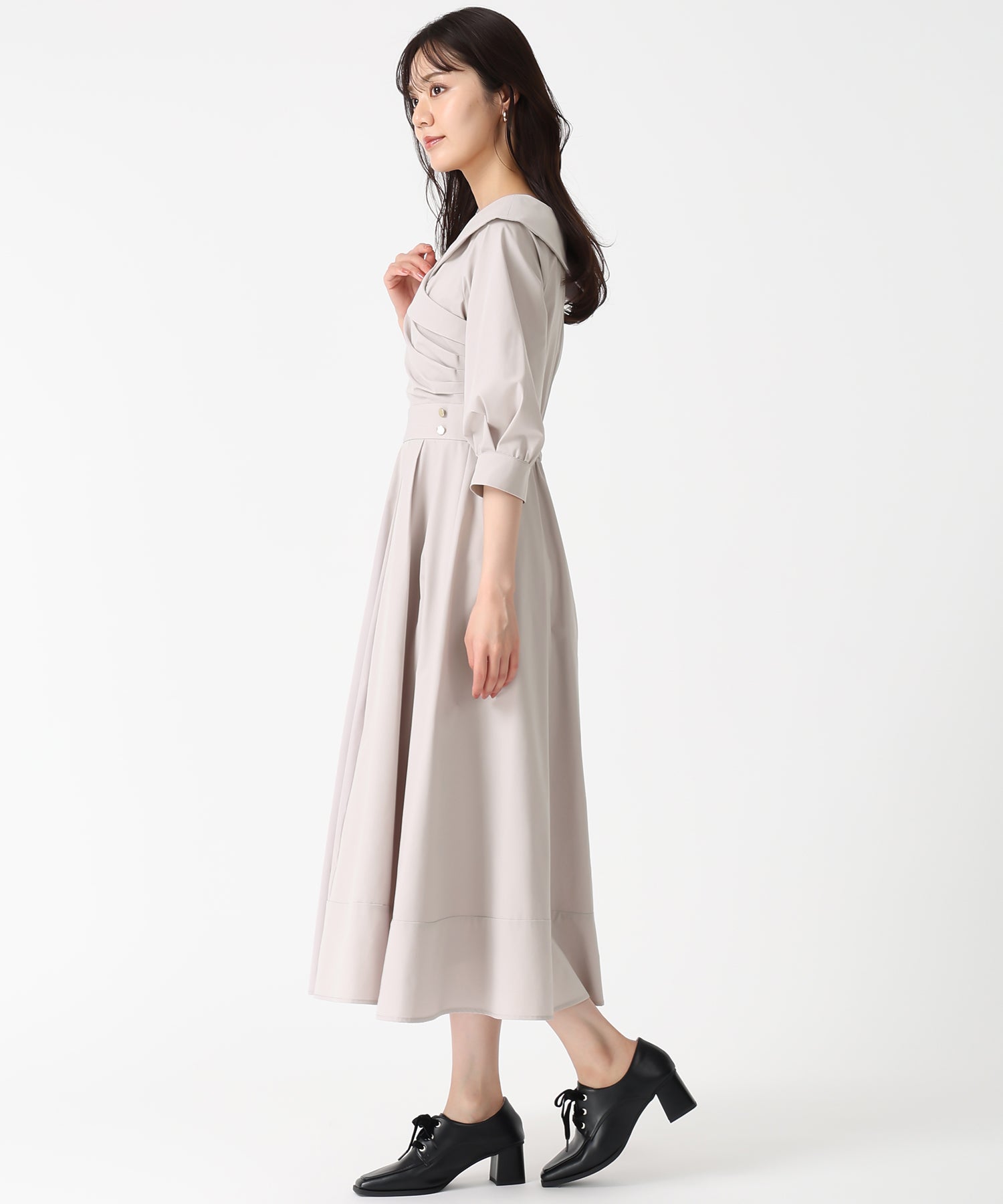 トランテアン ソン ドゥ モード 31 Sons de mode 2025秋冬新作 カシュクールワンピース TT537405 (BROWN) BROWN