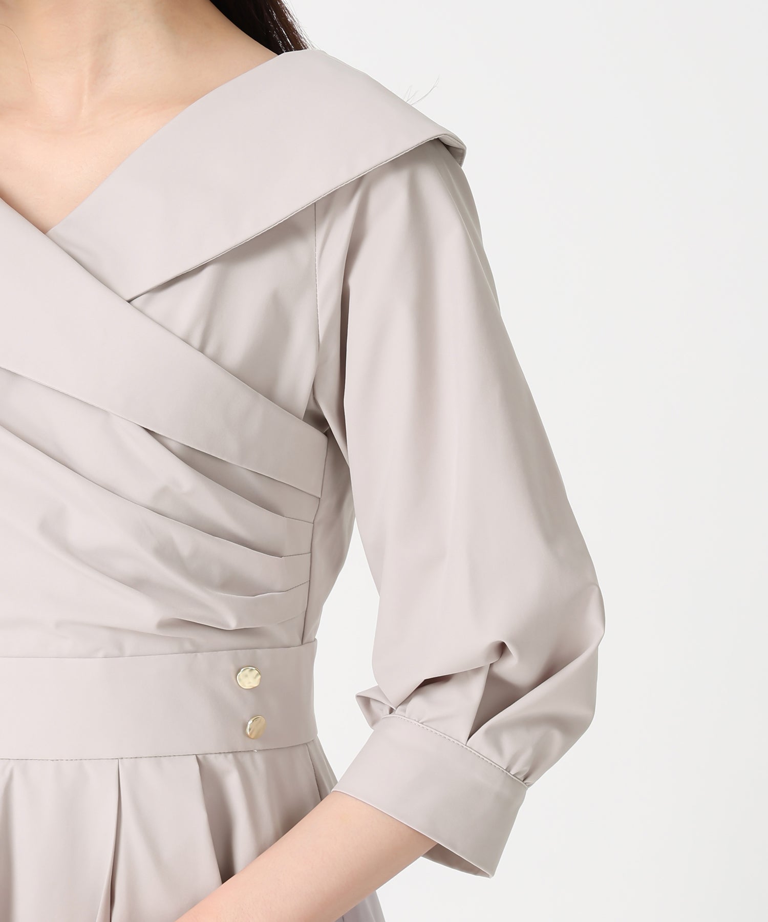 トランテアン ソン ドゥ モード 31 Sons de mode 2025秋冬新作 カシュクールワンピース TT537405 (BROWN) BROWN