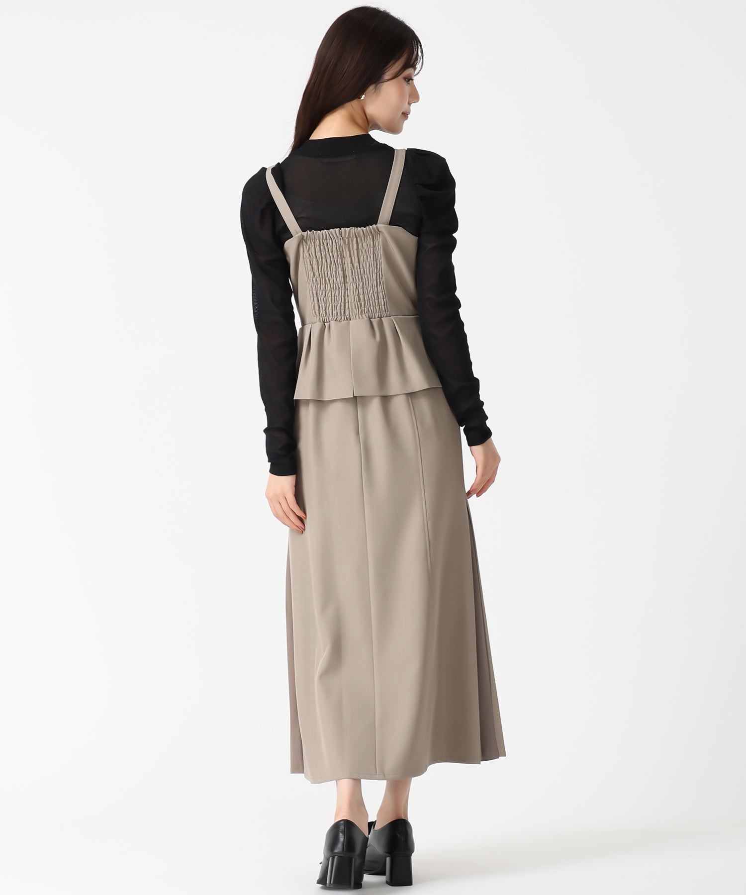 トランテアン ソン ドゥ モード 31 Sons de mode 2025秋冬新作 トレンチ風キャミワンピース TT537408 (BROWN) BROWN